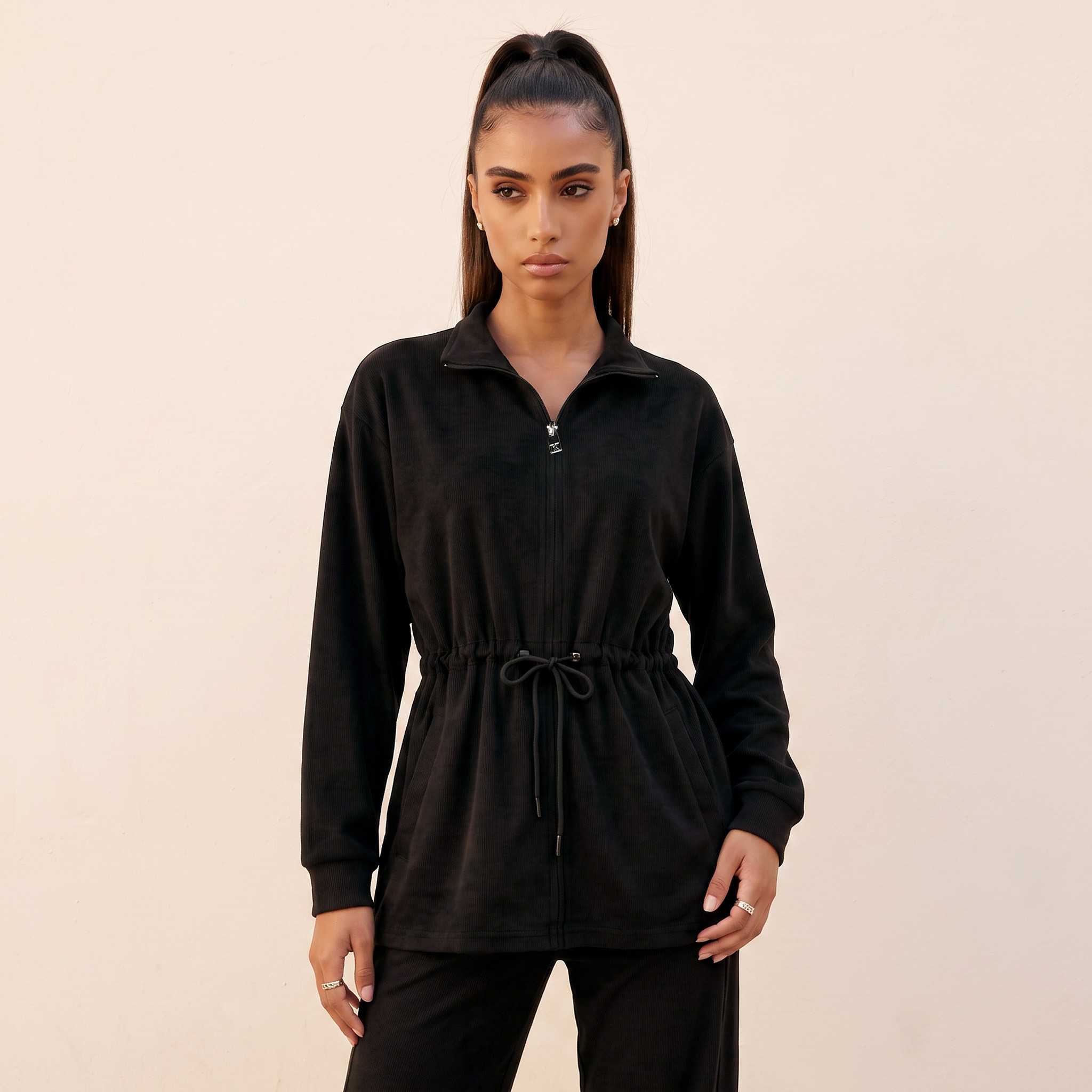Kappa Jacket with Drawstring Waist-sports-women-clothing-coatsandjackets-jackets-image-2