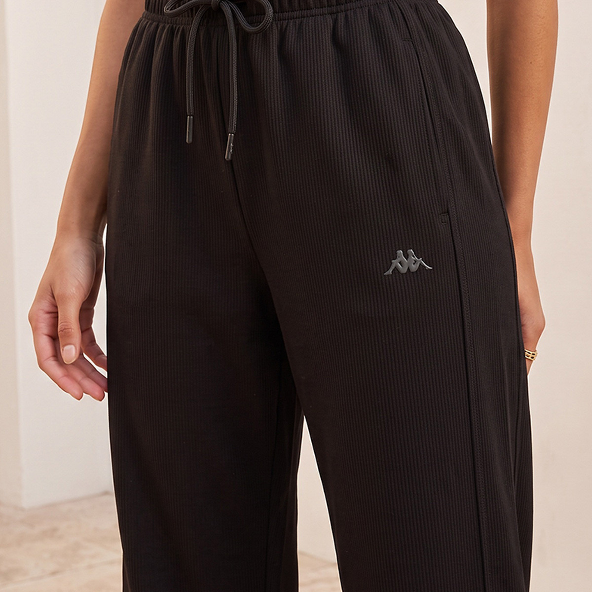 Kappa Ribbed Logo Detail Track Pants-women-clothing-bottoms-joggers-image-4