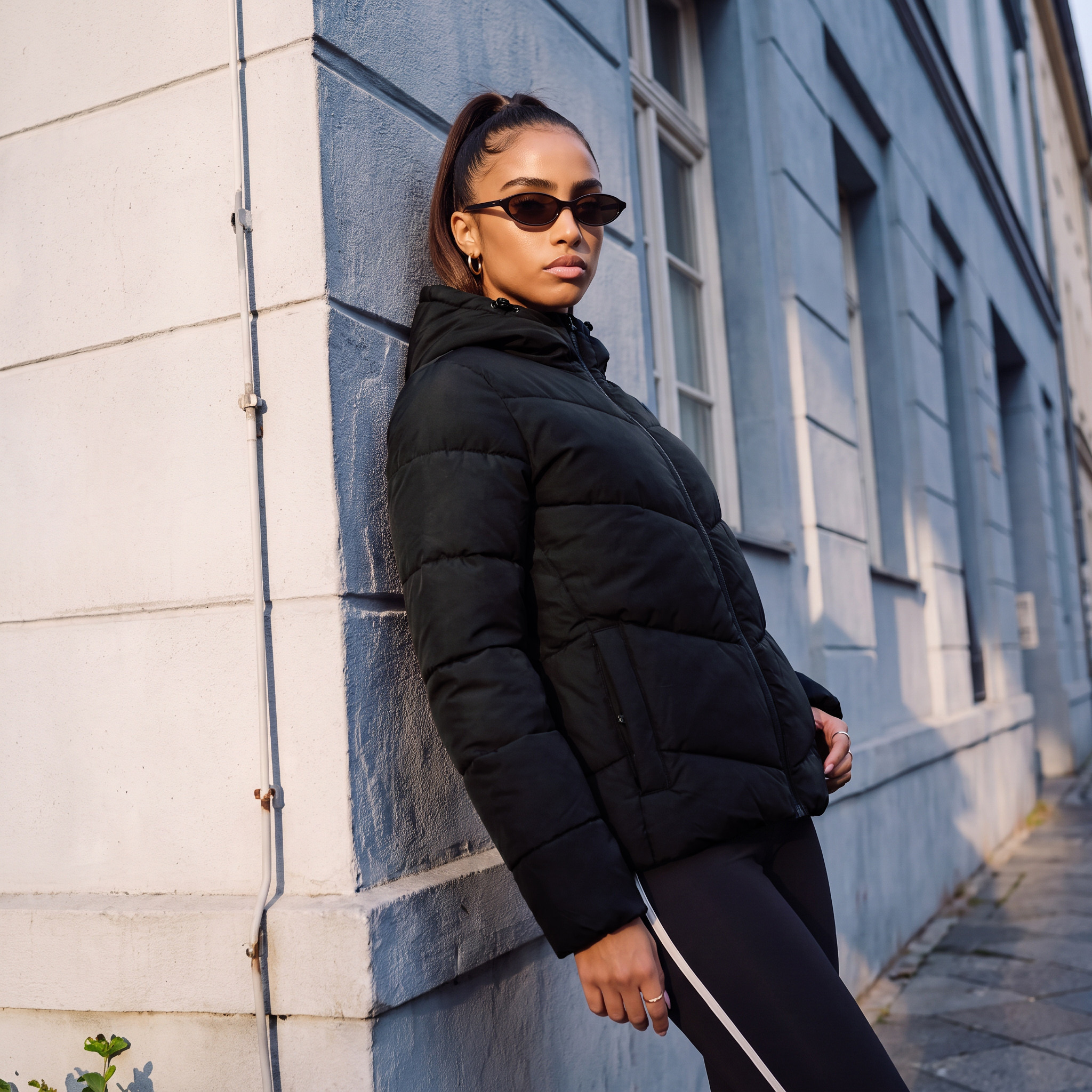 Kappa Quilted 2-Way Stretch Hooded Jacket-women-winterwear-coatsandjackets-jackets-image-1