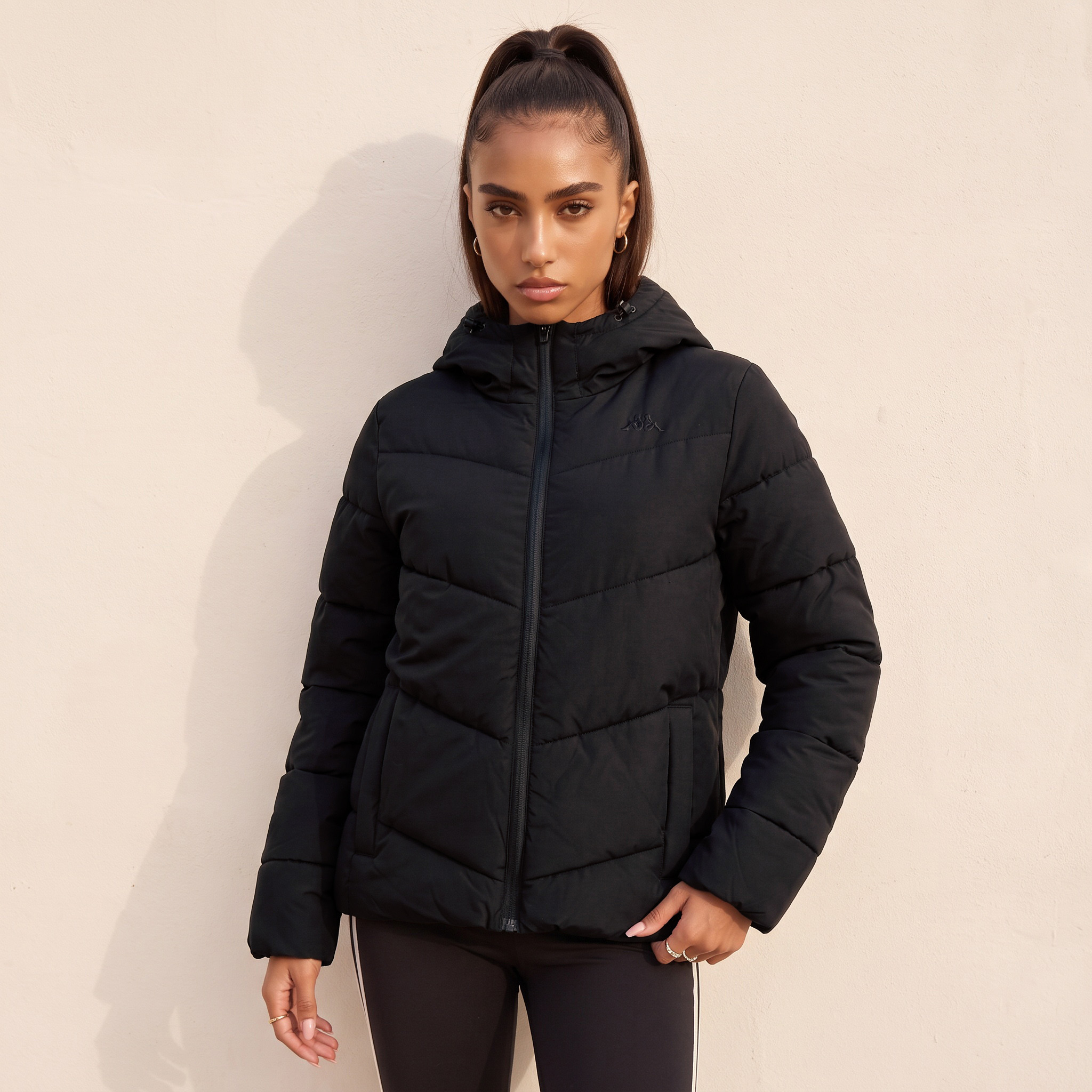 Kappa Quilted 2-Way Stretch Hooded Jacket-women-winterwear-coatsandjackets-jackets-image-2