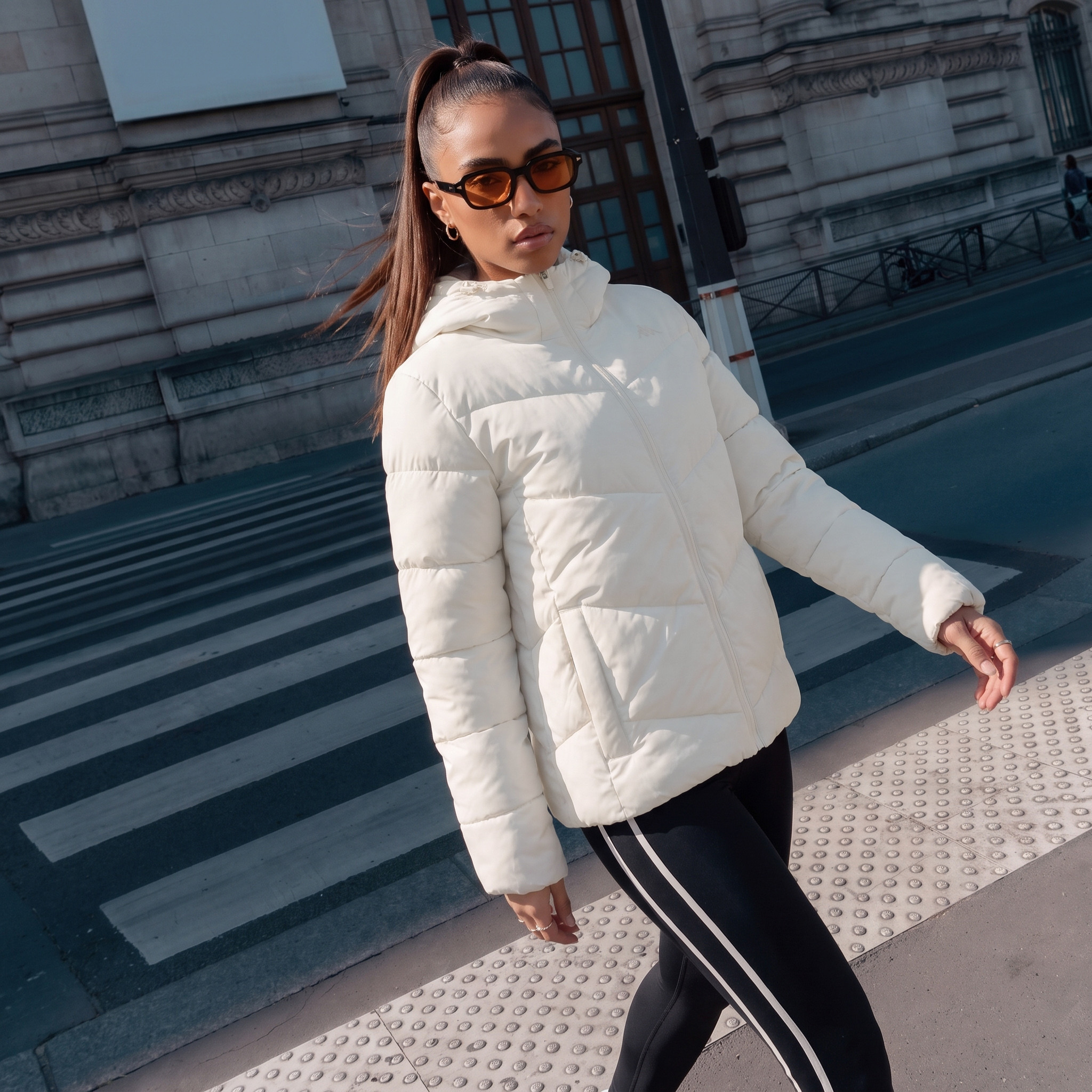Kappa Quilted 2-Way Stretch Hooded Jacket-women-winterwear-coatsandjackets-jackets-image-1