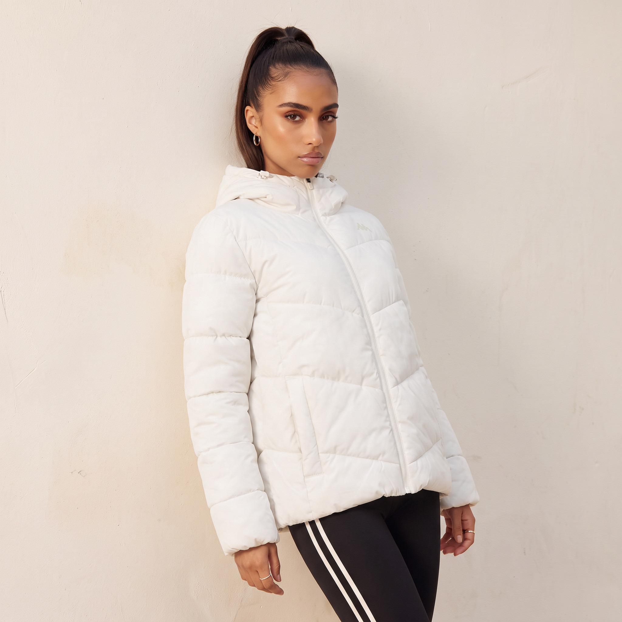 Kappa Quilted 2-Way Stretch Hooded Jacket-women-winterwear-coatsandjackets-jackets-image-2