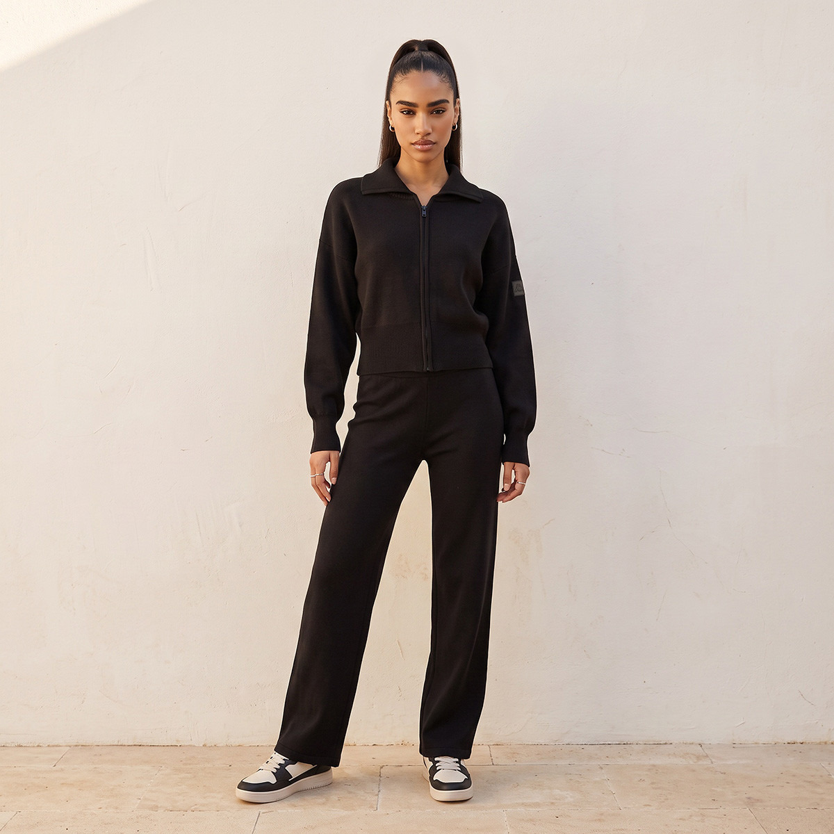 جاكيت بارز الملمس بسحاب إغلاق من كابا-sports-women-clothing-coatsandjackets-jackets-image-2
