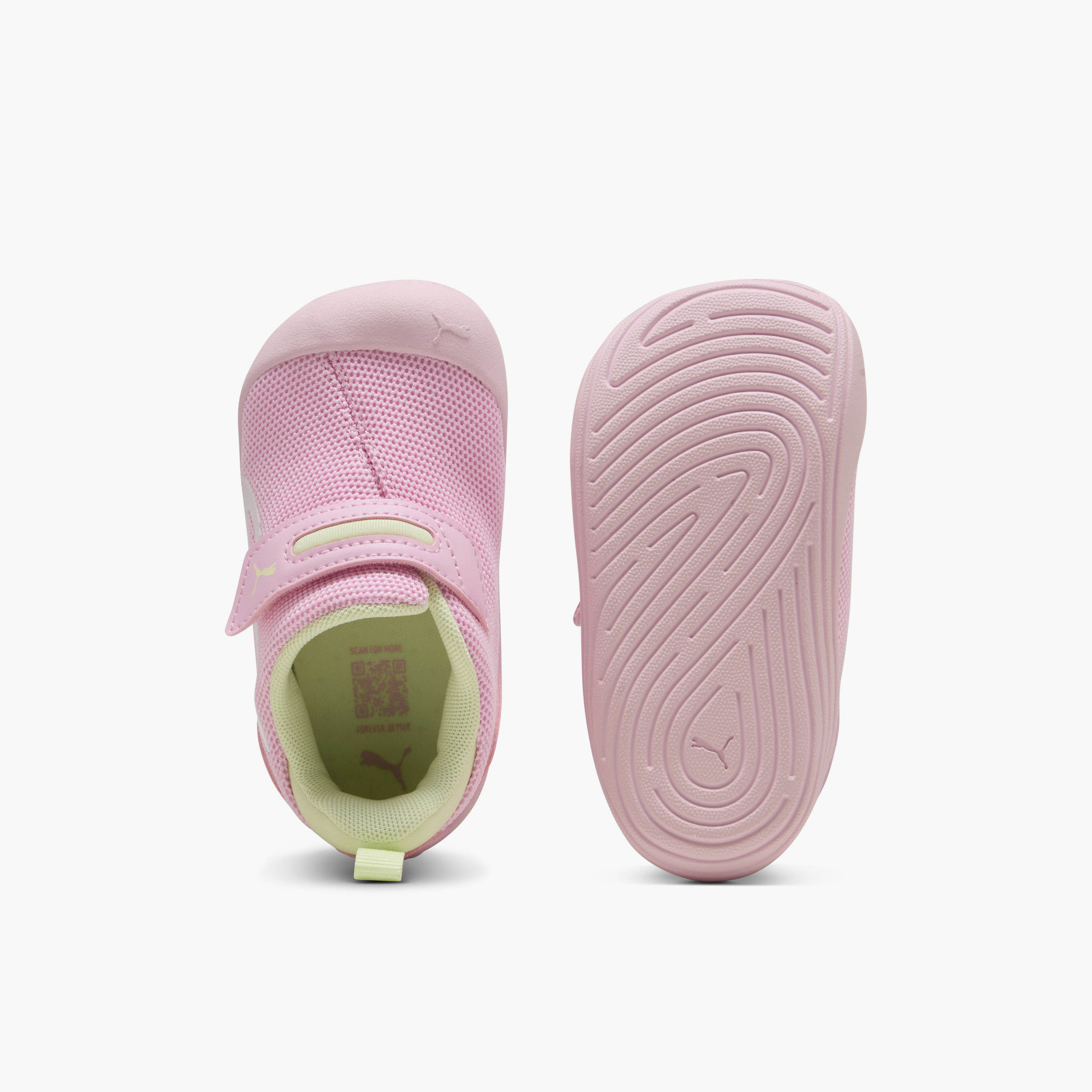 Puma Kitten Mesh V Sneakers with Hook & Loop Closure-baby-girls-shoes-closedshoes-image-4