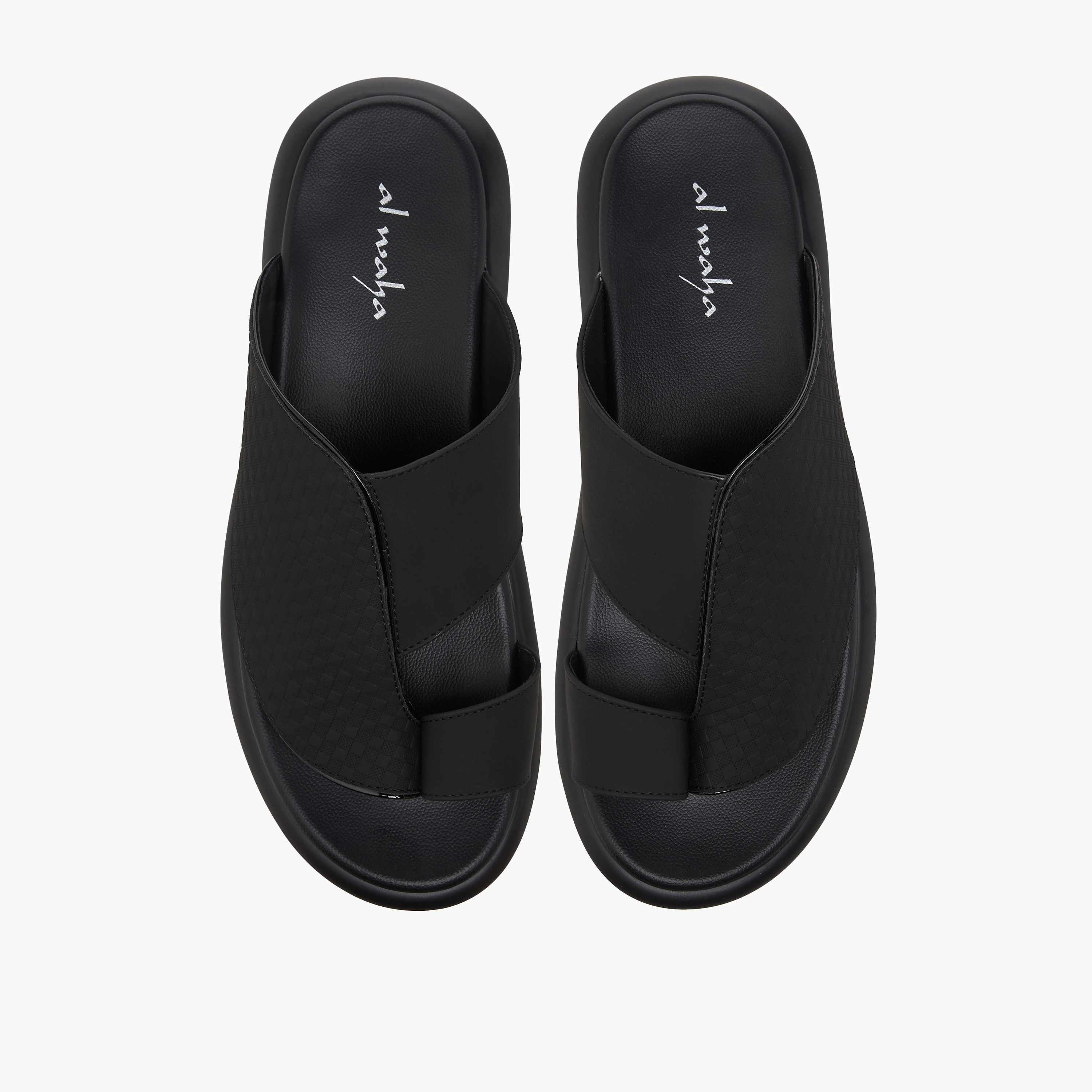 صندل عربي بتفاصيل حلقة إصبع للرجال من الواحة-men-shoes-sandals-image-1