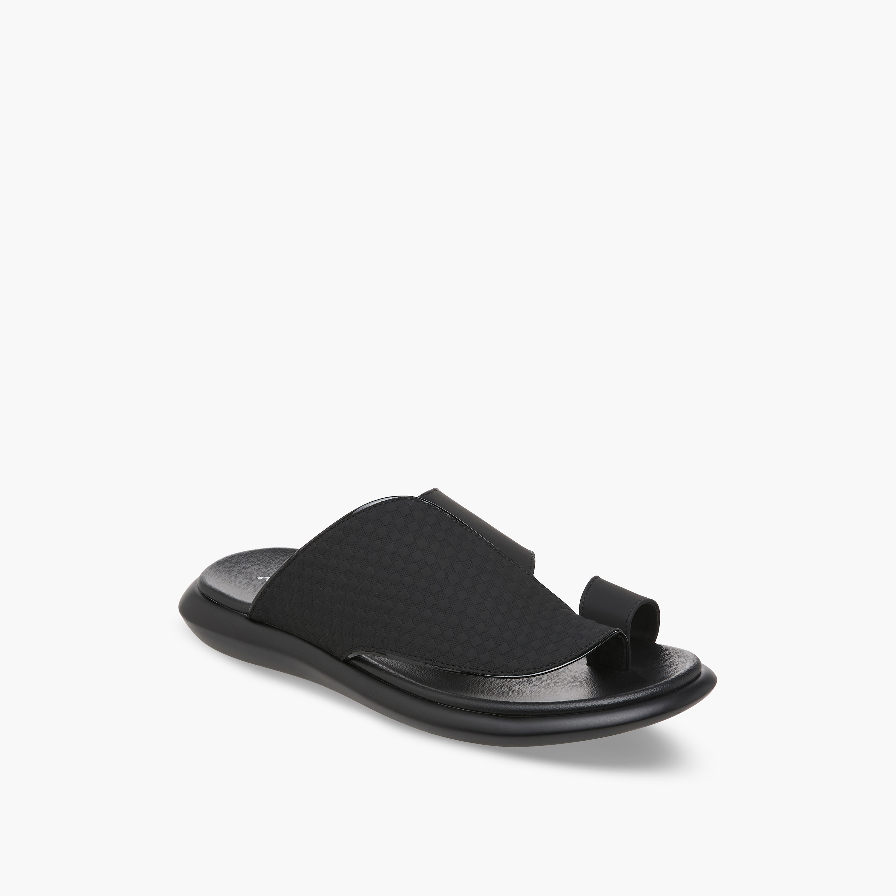 صندل عربي بتفاصيل حلقة إصبع للرجال من الواحة-men-shoes-sandals-image-2