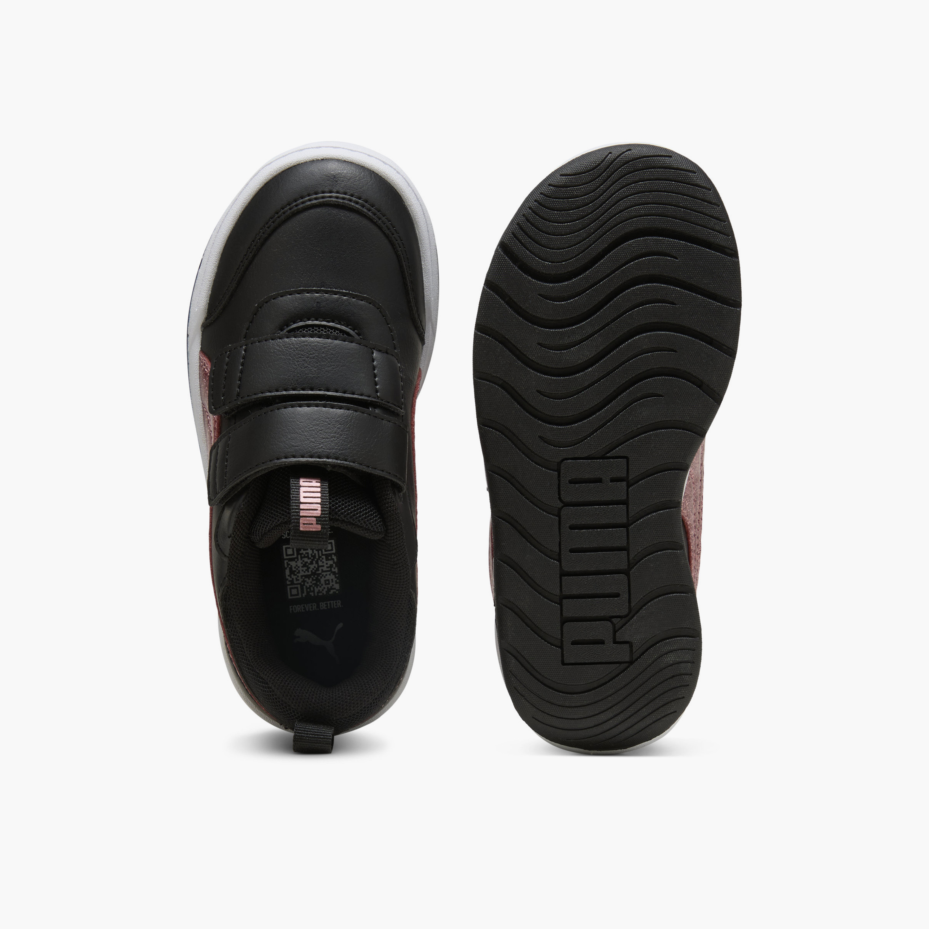 Puma Kids Multiflex 2 Glitz FS V Hook & Loop Ankle Sneakers-girls-shoes-sneakers-image-4