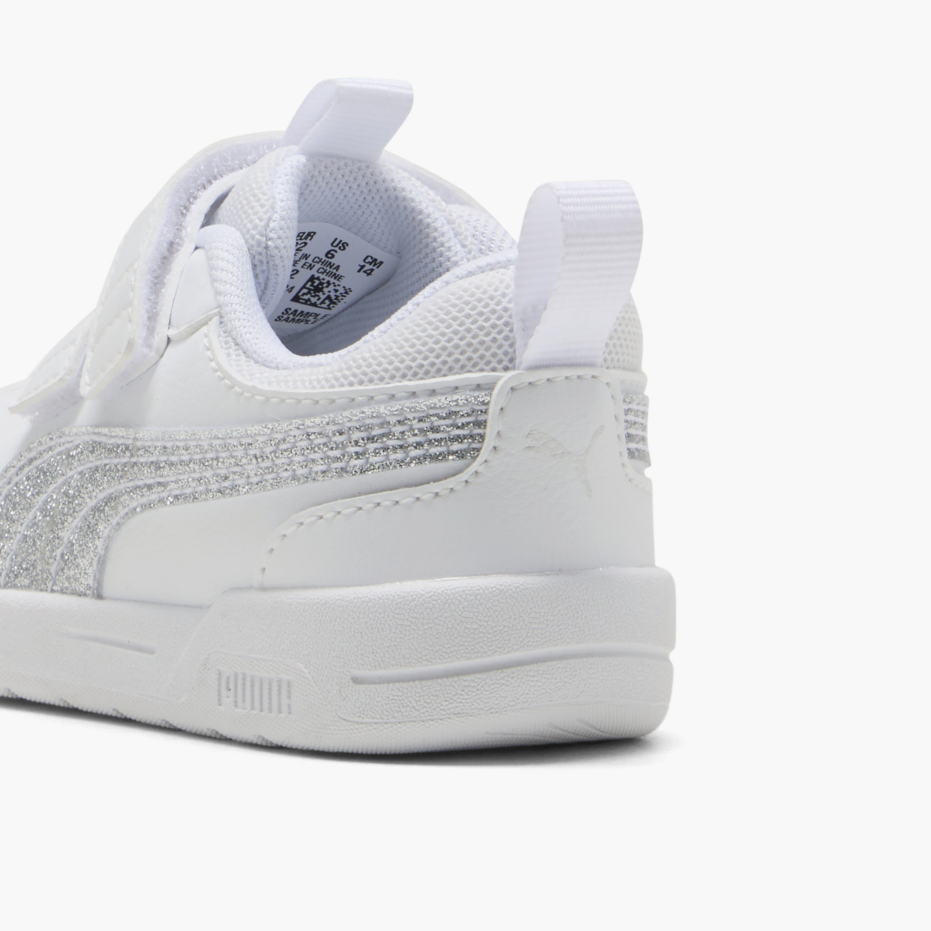 Puma Multiflex 2 Glitz FS V Sneakers with Hook & Loop Closure-baby-girls-shoes-closedshoes-image-6