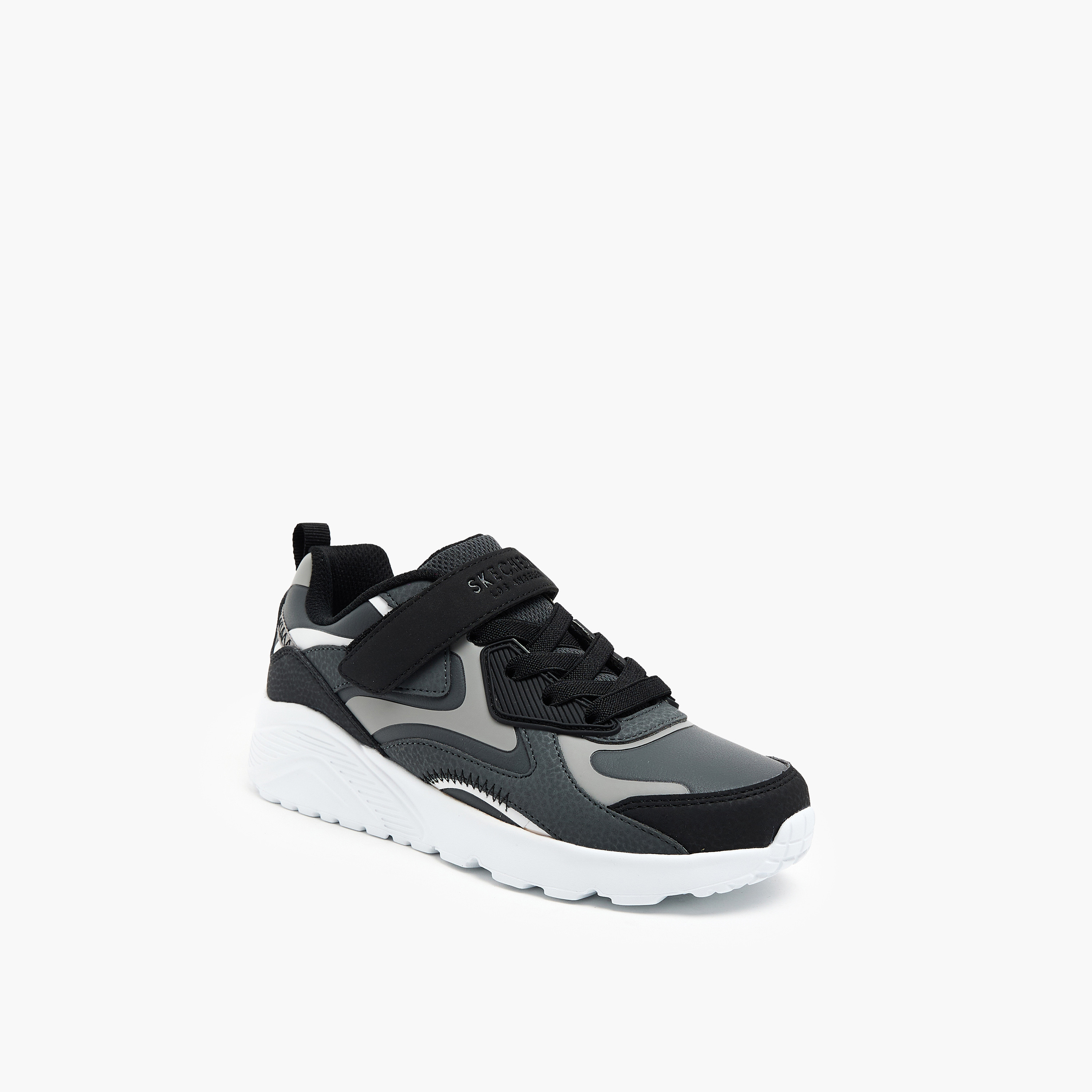 Skechers Boys Uno Lite Hook & Loop Sneakers 403645L | OE-boys-shoes-sneakers-image-2