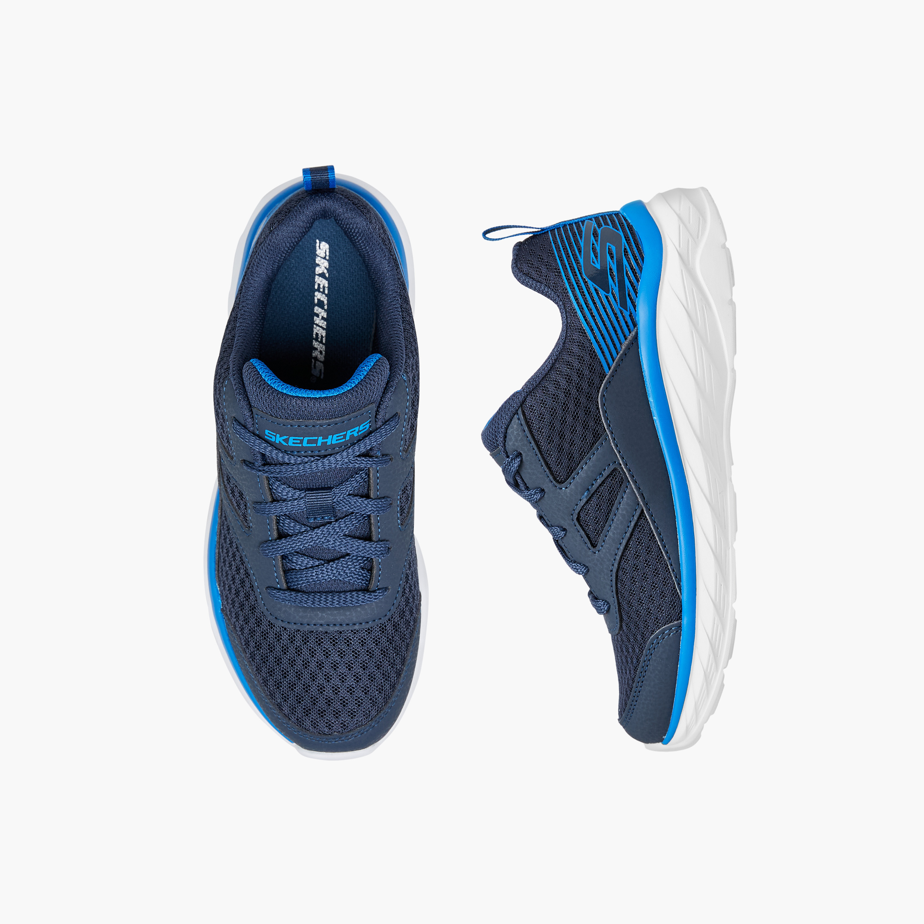 Skechers Boys Panelled Lace-Up Sneakers - Boundless 403719L-sports-boys-shoes-image-1