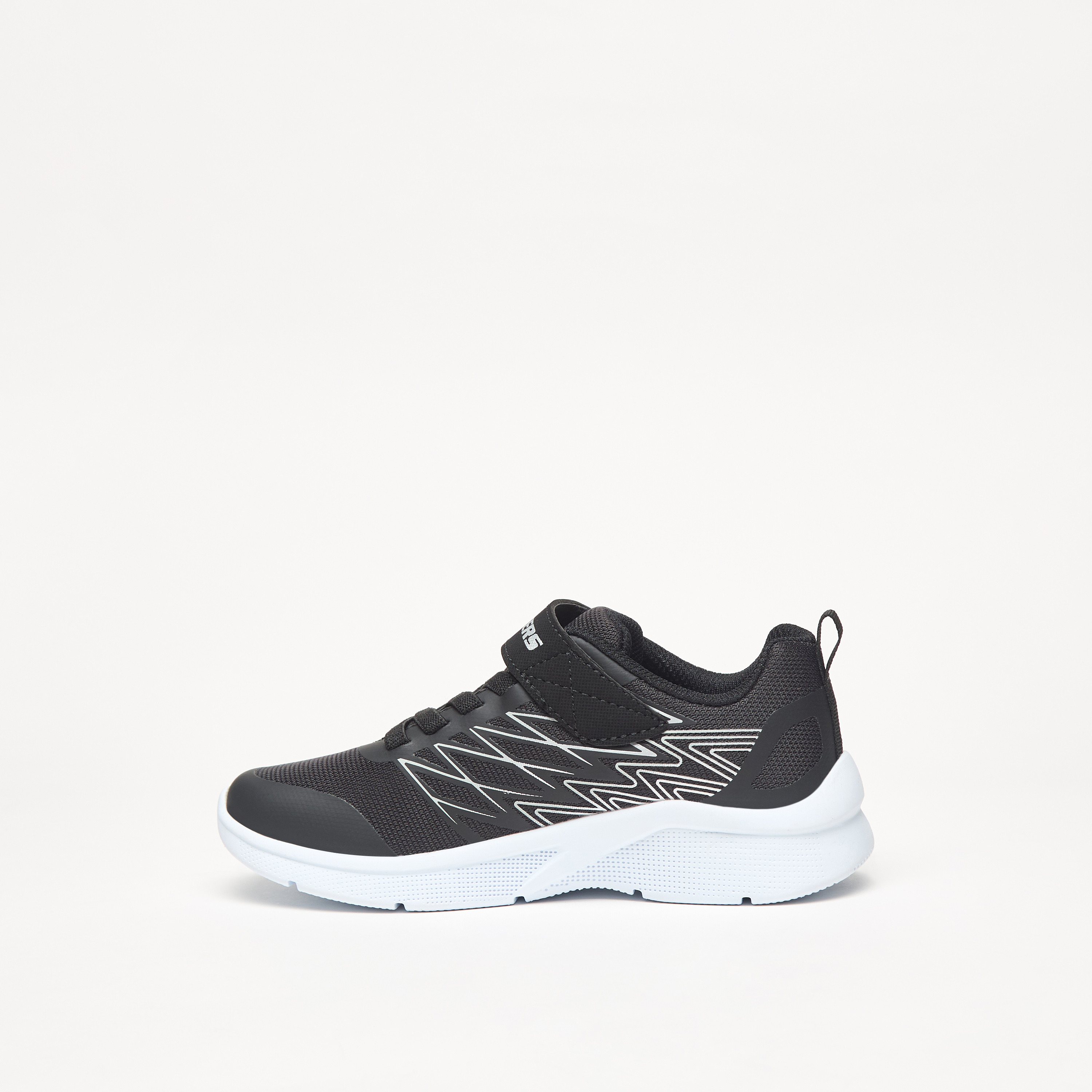 Skechers Microspec Boys Memory Foam Low Ankle Sneakers 403770L-BKSL | OE-boys-shoes-sneakers-image-3