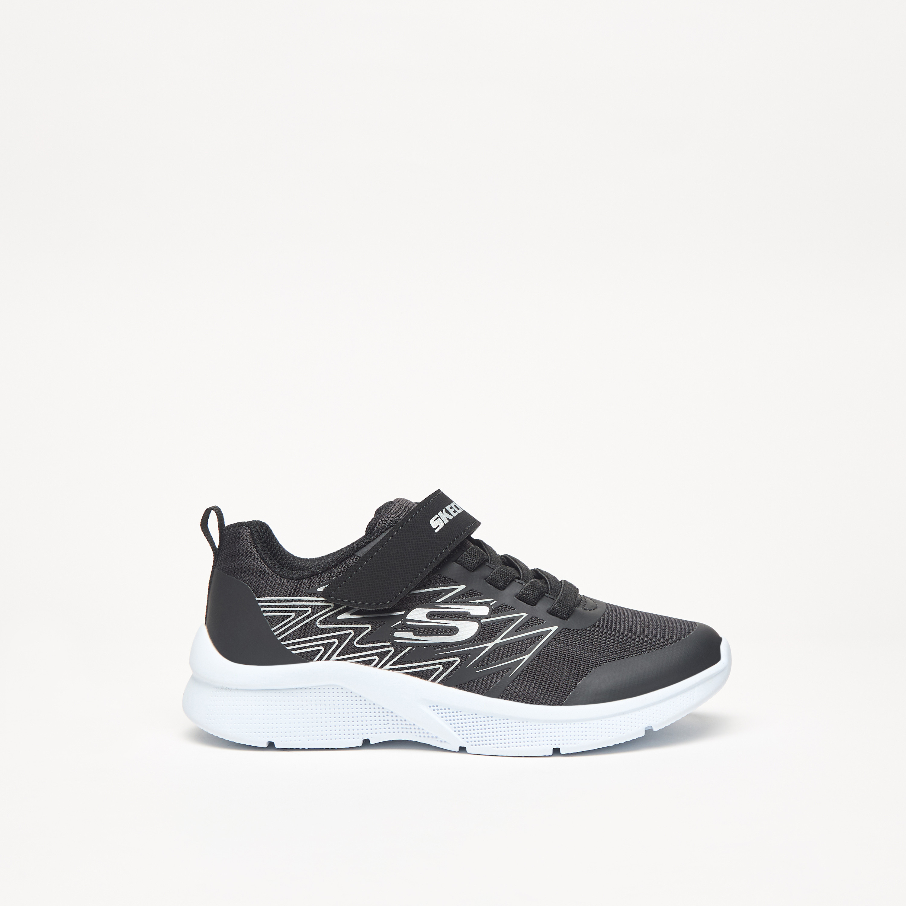 Skechers Microspec Boys Memory Foam Low Ankle Sneakers 403770L-BKSL | OE-boys-shoes-sneakers-image-4
