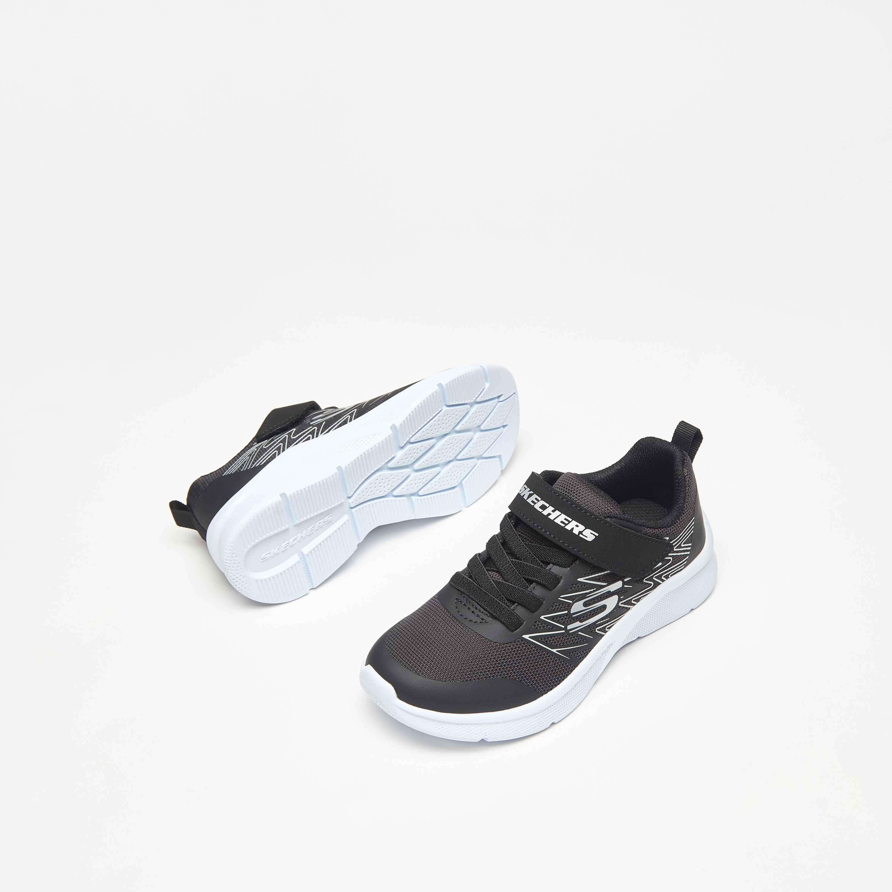Skechers Microspec Boys Memory Foam Low Ankle Sneakers 403770L-BKSL | OE-boys-shoes-sneakers-image-6