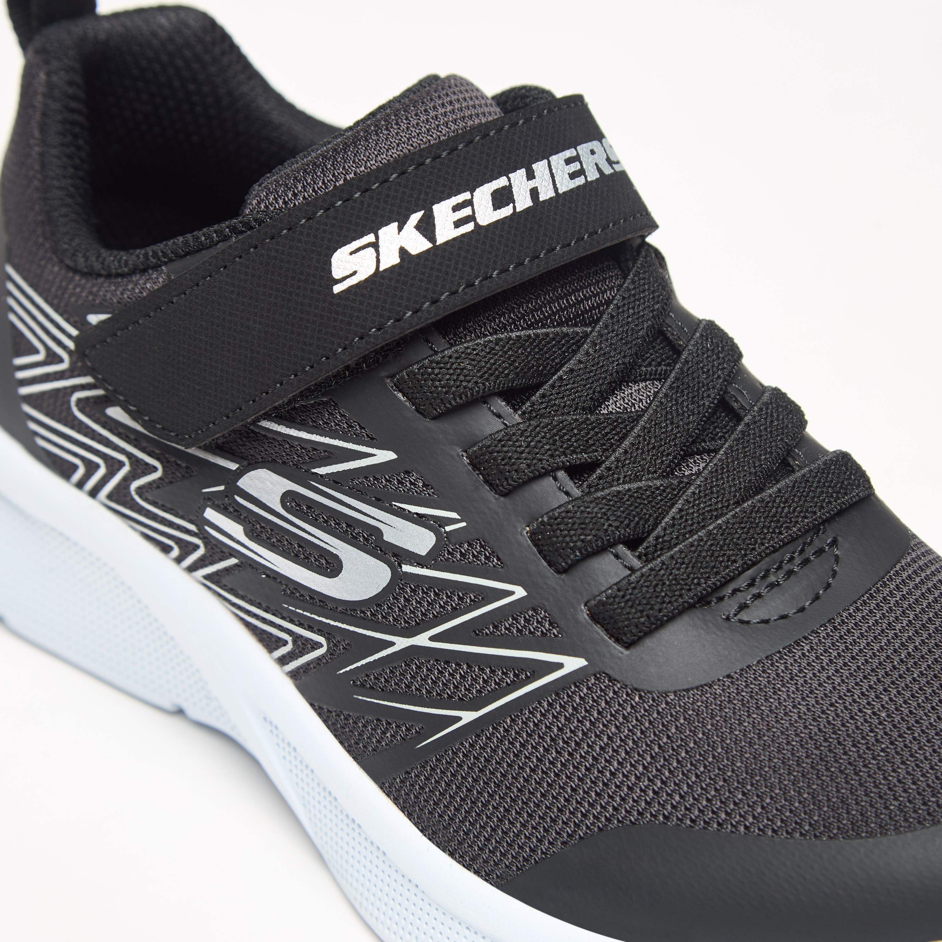 Skechers Microspec Boys Memory Foam Low Ankle Sneakers 403770L-BKSL | OE-boys-shoes-sneakers-image-7