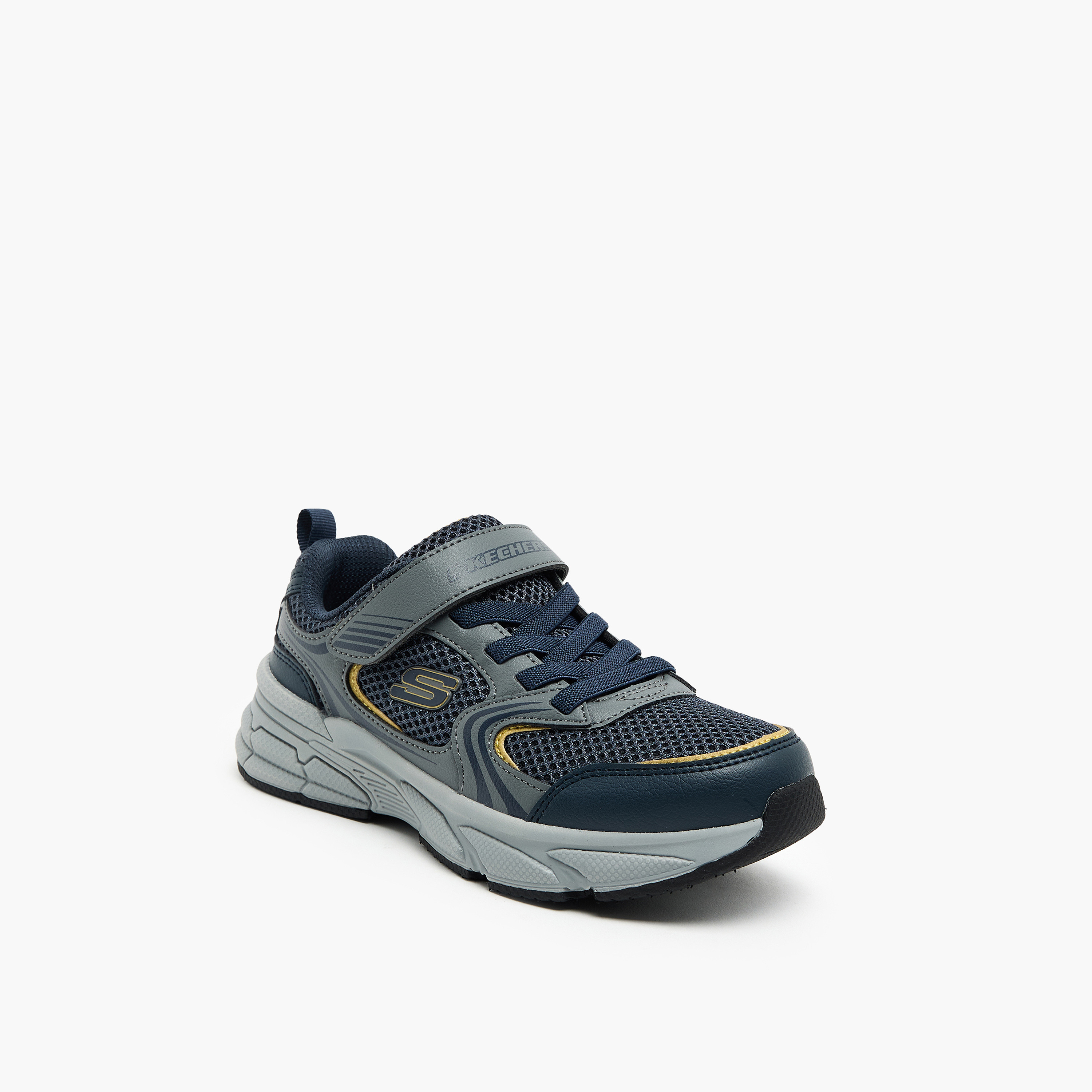 Skechers Boys Retro Graph Hook & Loop Cushioned Sole Running Shoes-boys-shoes-sneakers-image-2
