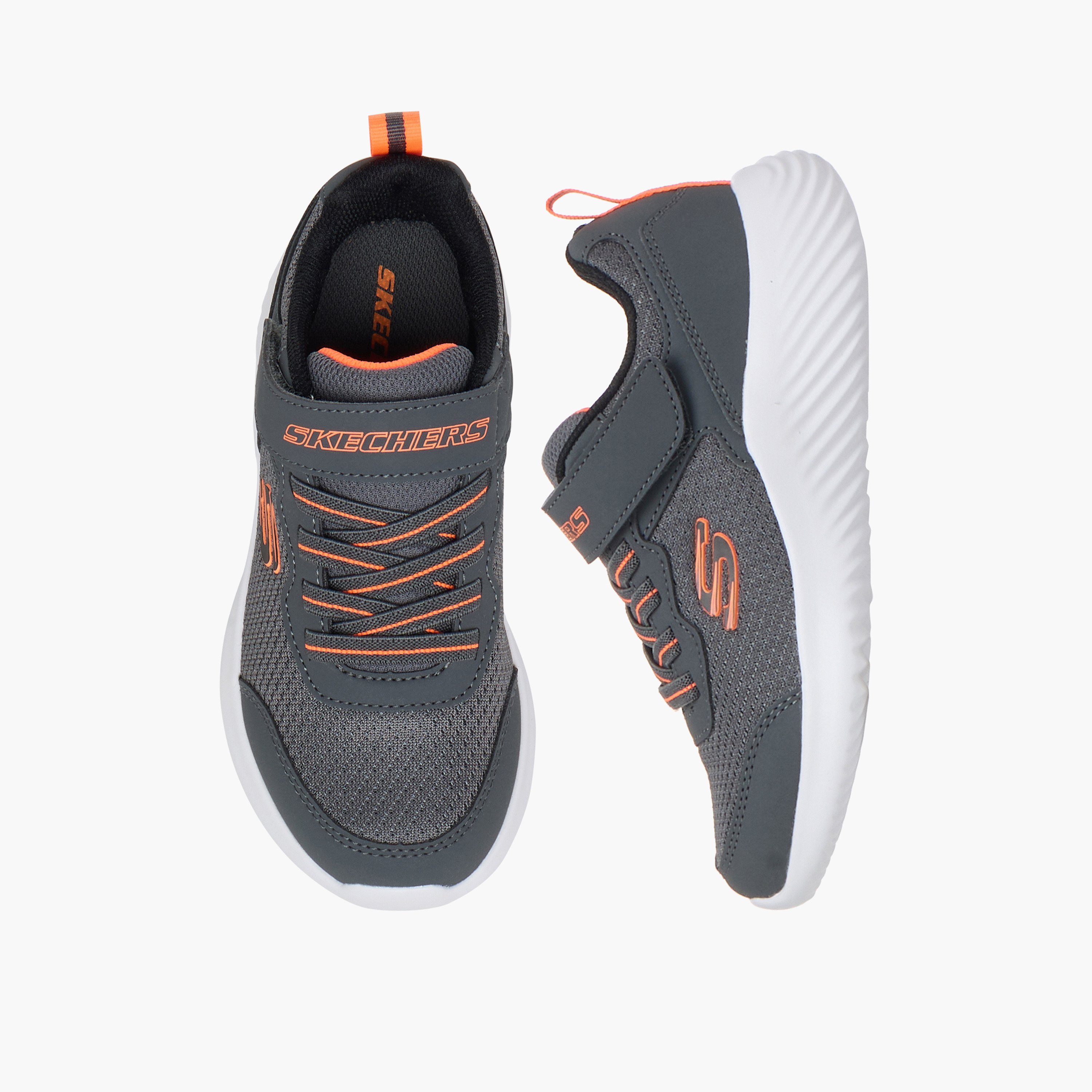 Skechers Boys Bounder Hook & Loop Cushioned Sole Running Shoes-boys-shoes-sneakers-image-1