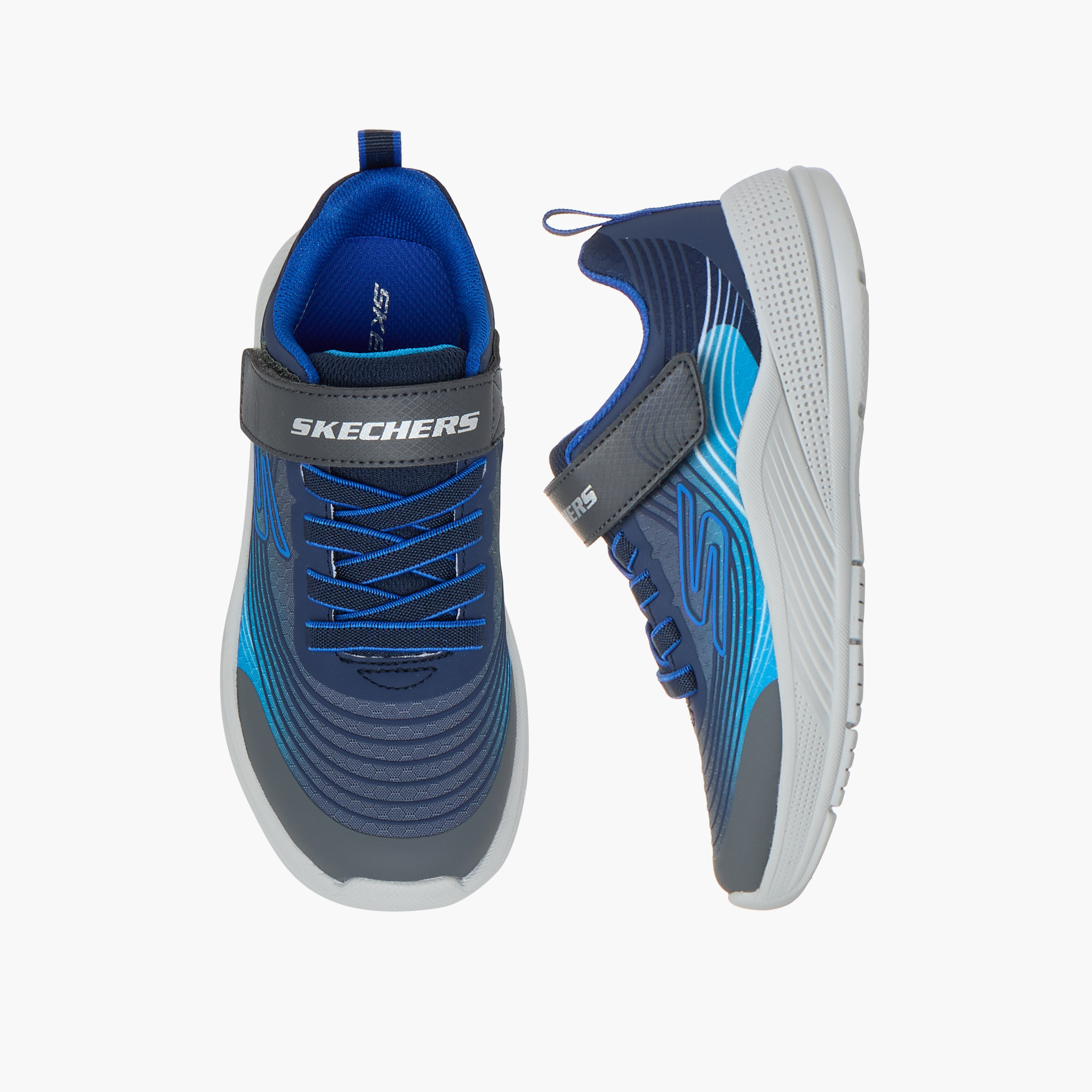Skechers Boys Microspec Advance Hook & Loop Sneakers 403926L | OE-boys-shoes-sneakers-image-1