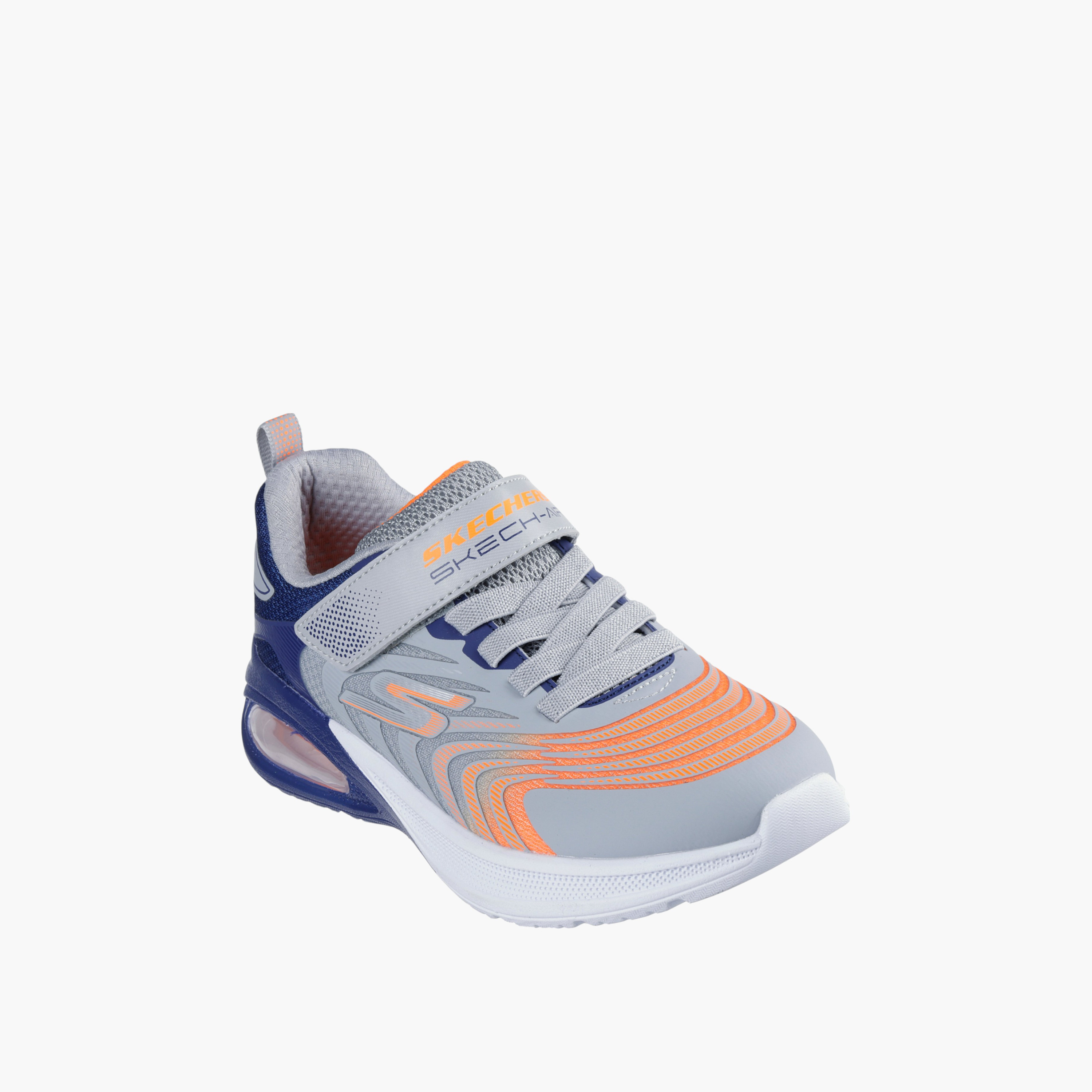Skechers Boys' MICROSPEC MAX ADVANCE Sneakers with Hook and Loop Closure - 403938L-GYNV-boys-shoes-sneakers-image-1