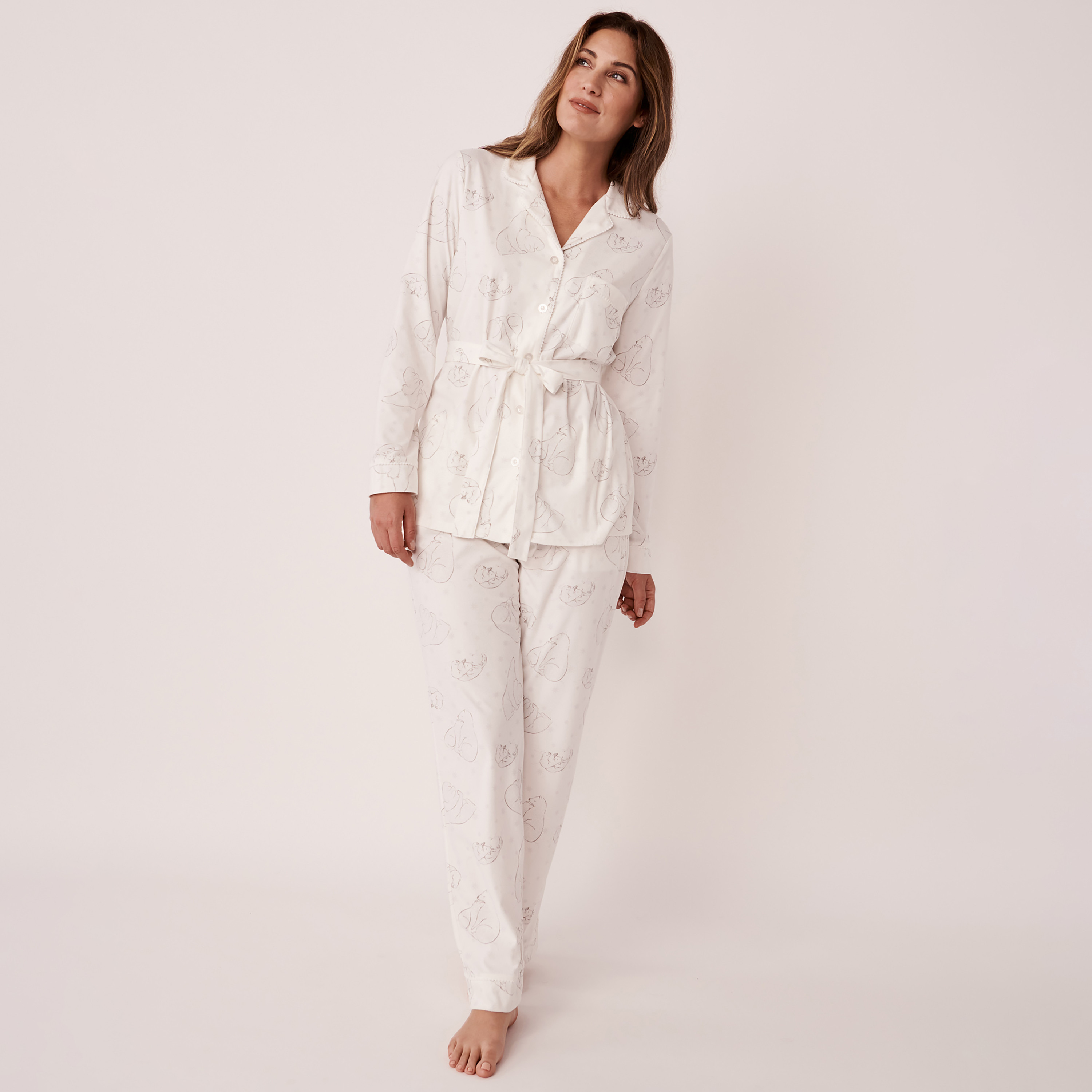 La Vie en Rose Printed Long Sleeves Shirt and Pyjama Set