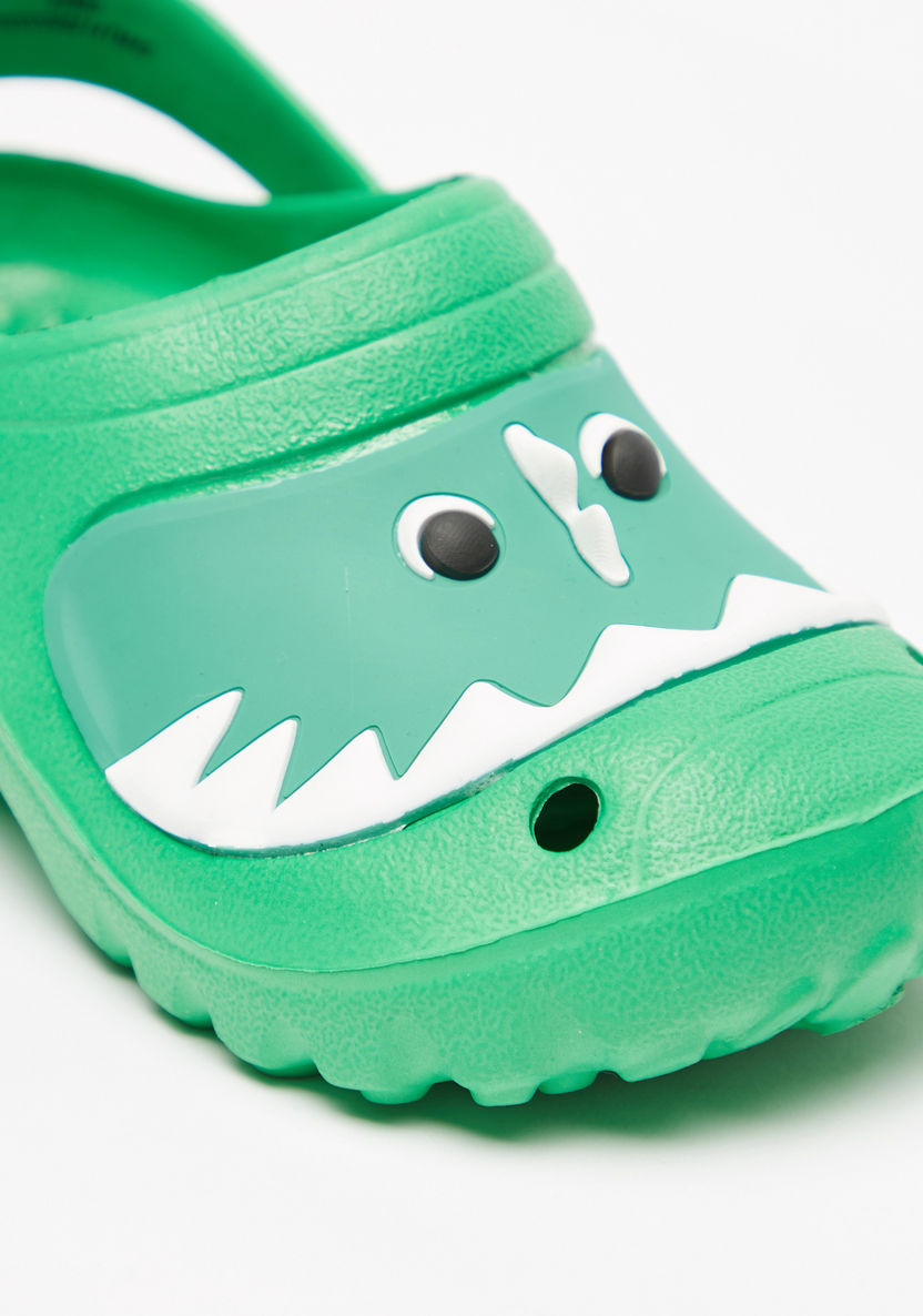 Aqua Embossed Slip-On Clogs-Boy%27s Flip Flops & Beach Slippers-image-3