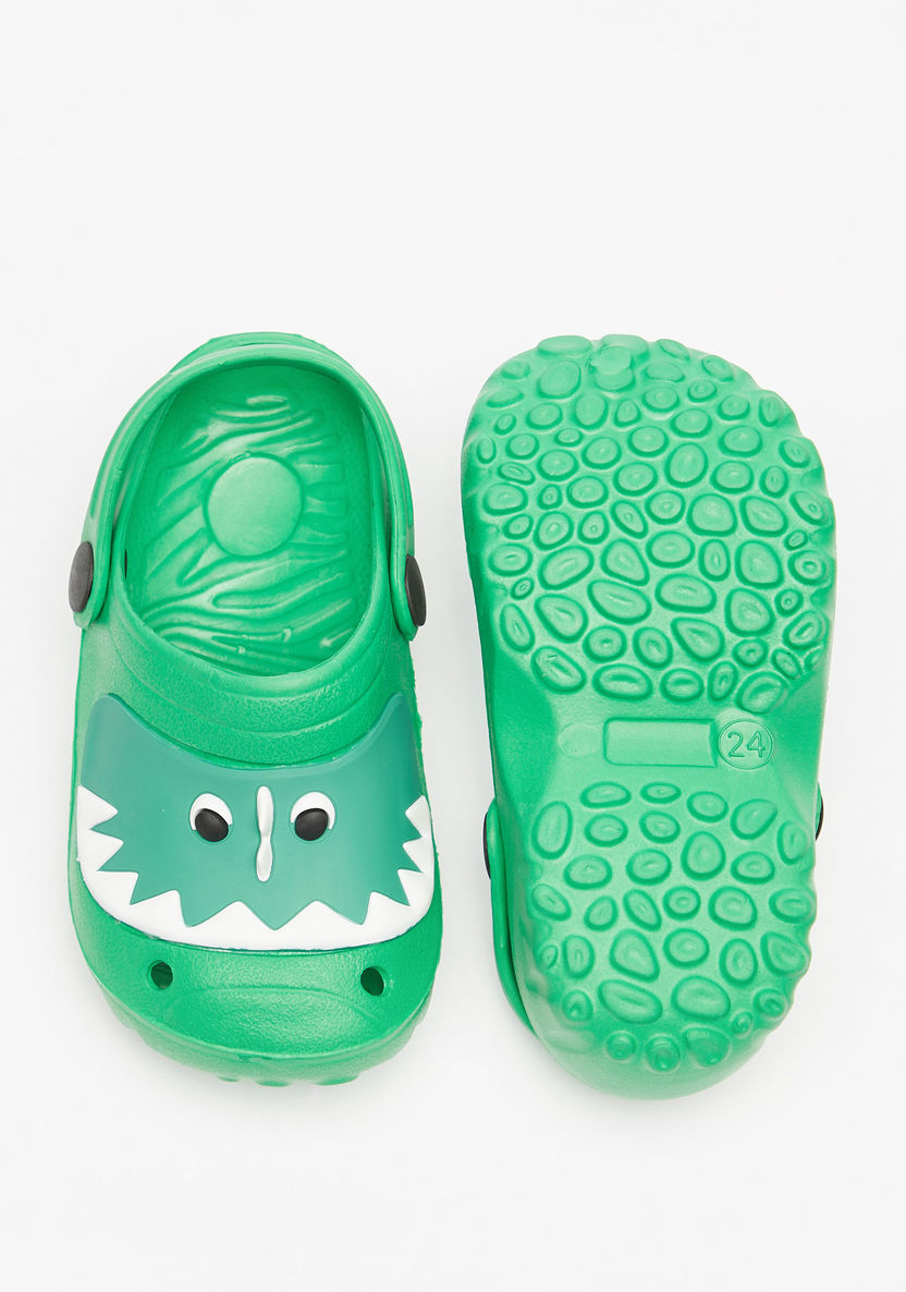 Aqua Embossed Slip-On Clogs-Boy%27s Flip Flops & Beach Slippers-image-4