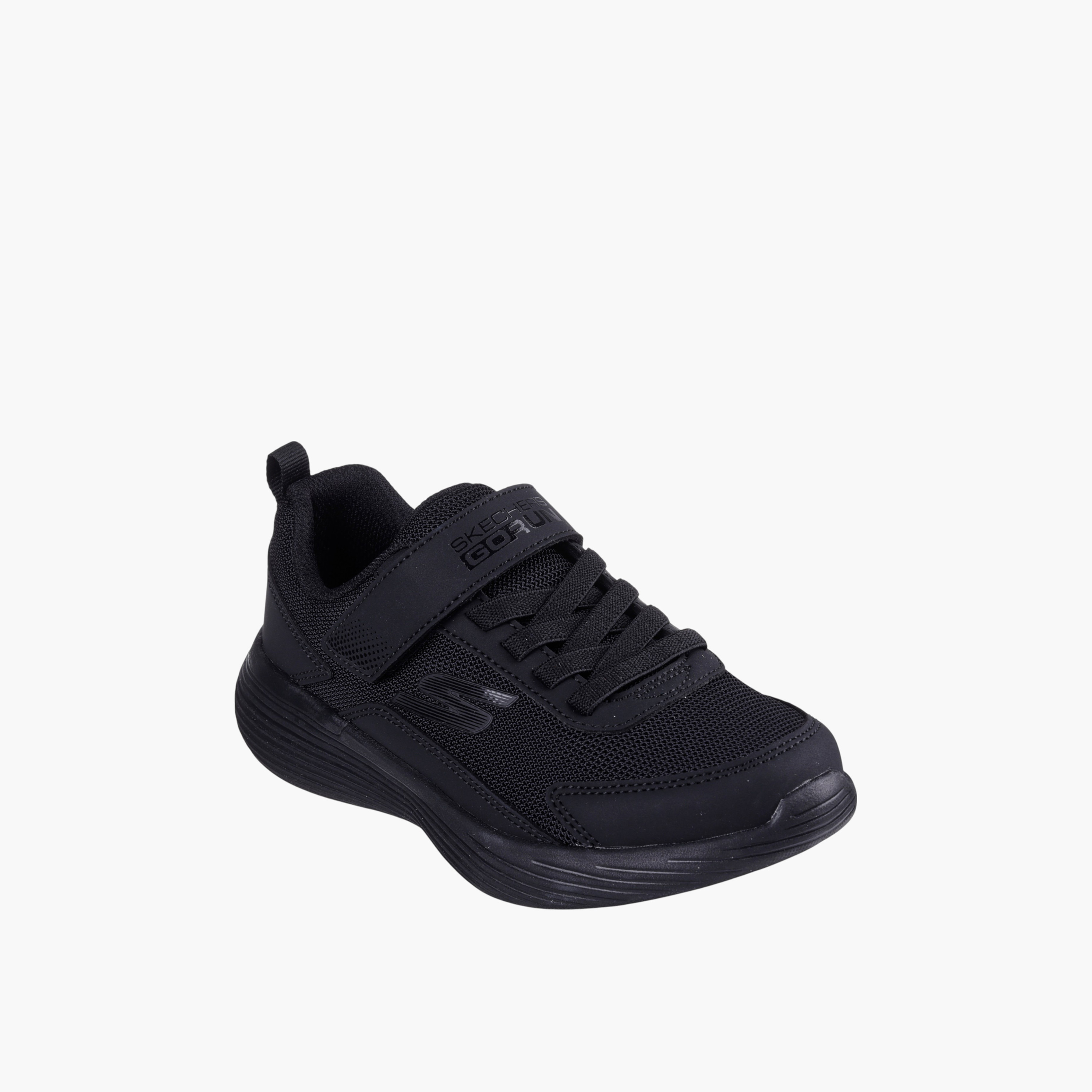 حذاء مدرسي جو رن 400 V2 للأطفال بشريط إغلاق لاصق من سكيتشرز - 405094L-BBK-boys-shoes-schoolshoes-image-1
