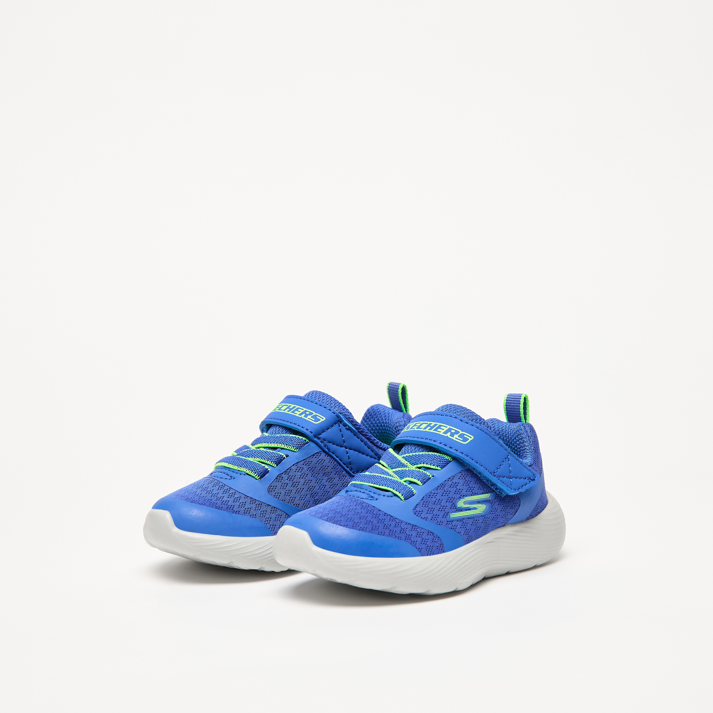 Skechers Dyna-Lite Baby Memory Foam Low Ankle Sneakers 405096N-BLLM | OE-sports-boys-shoes-image-2