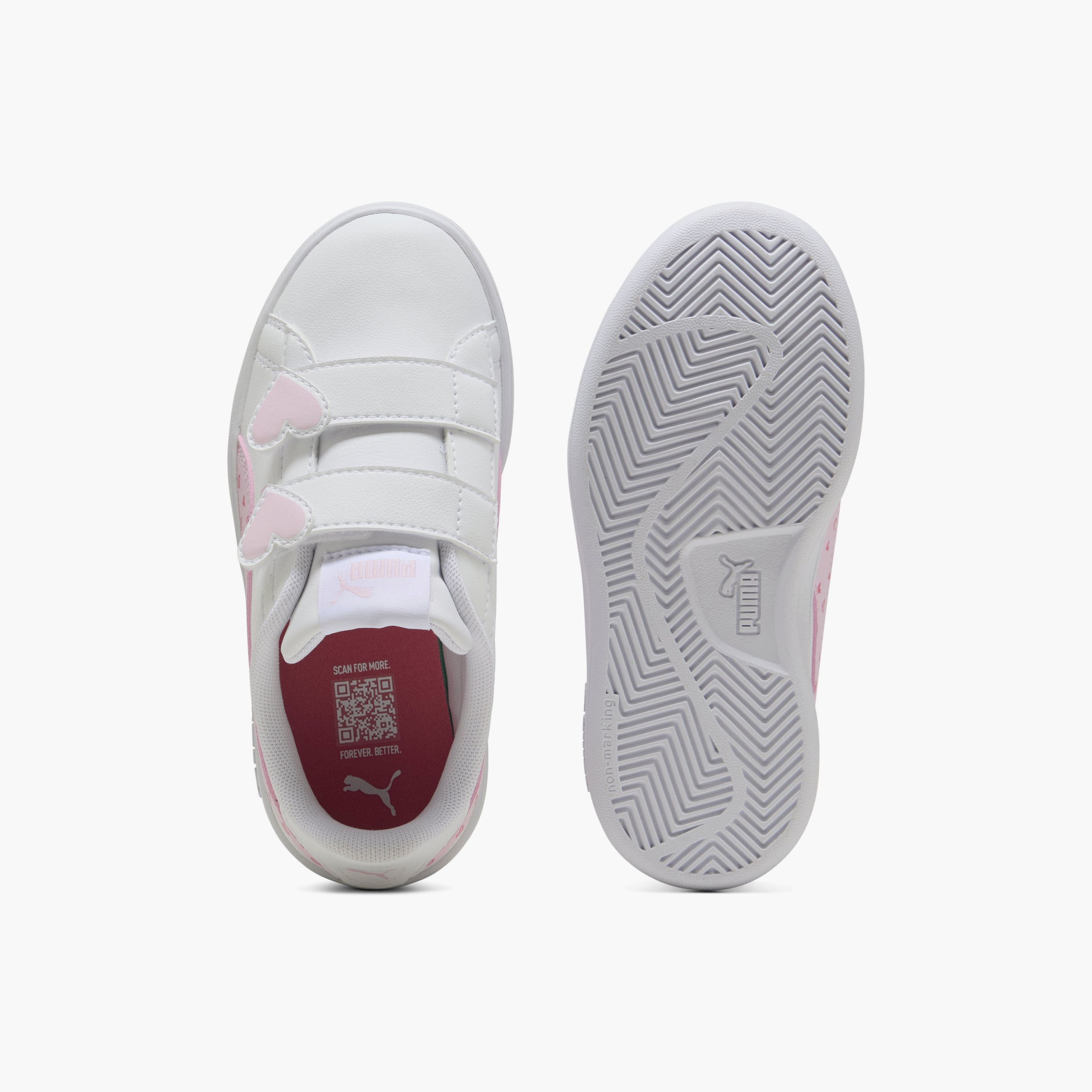 Puma Girls Smash 3.0 Hearty V Hook & Loop Sports Shoes-sports-girls-shoes-image-4