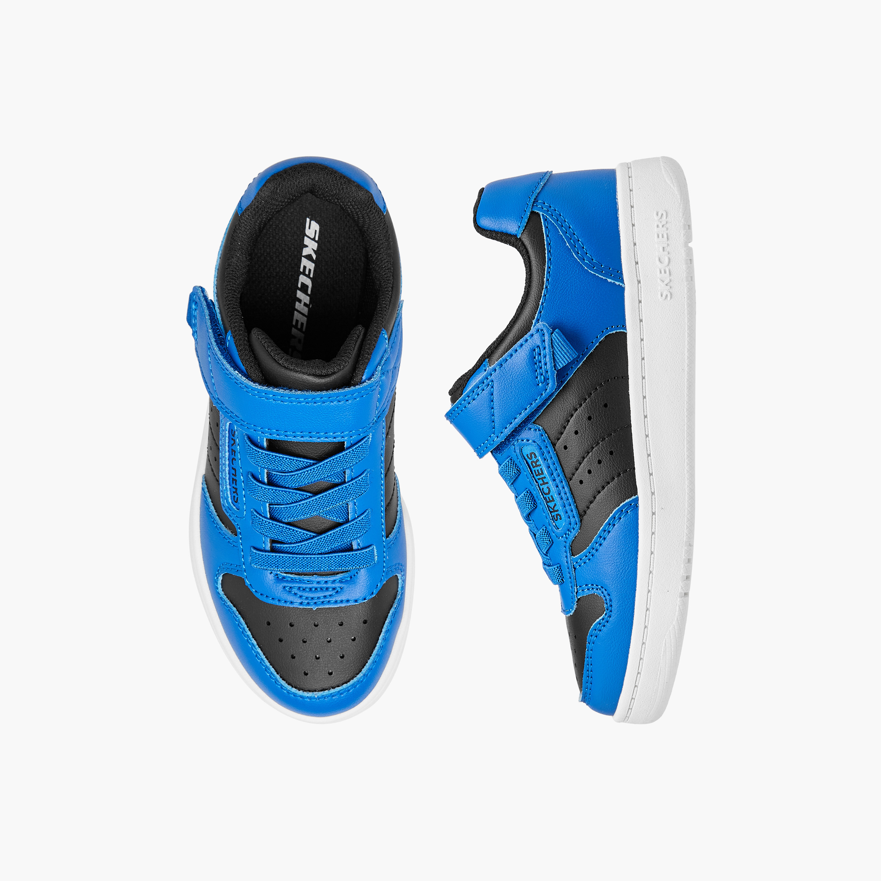 حذاء سنيكرز متعدد التصاميم بشريط إغلاق لاصق للأولاد من سكيتشرز - Quick Street 405638L-boys-shoes-sneakers-image-1