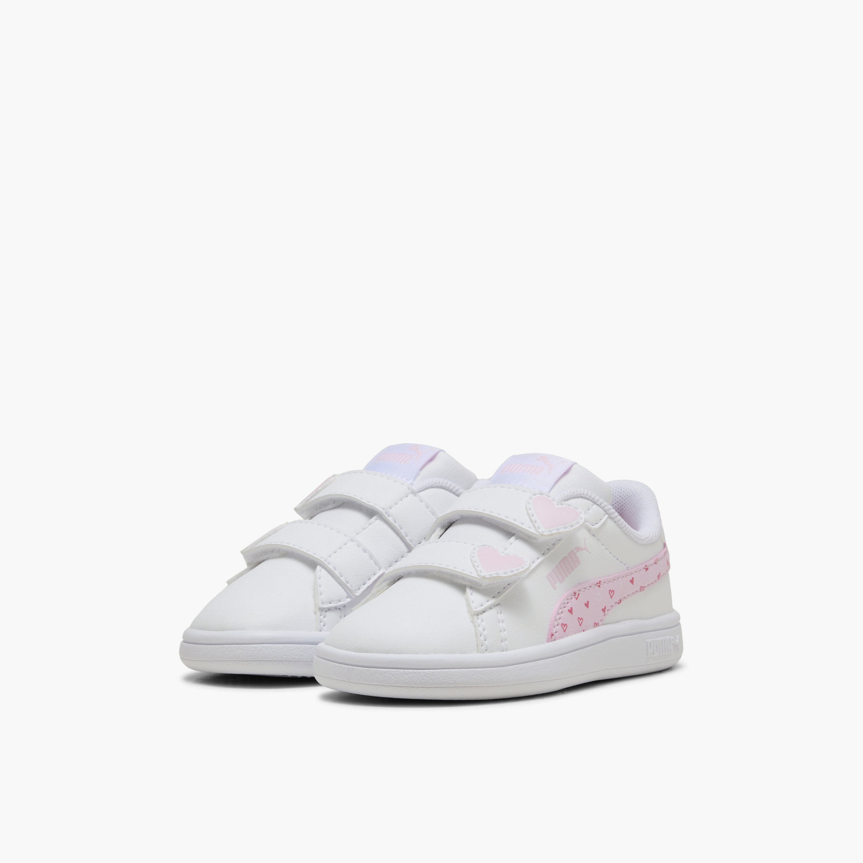 Puma Smash 3.0 Hearty V Sneakers with Hook & Loop Closure-baby-girls-shoes-closedshoes-image-1