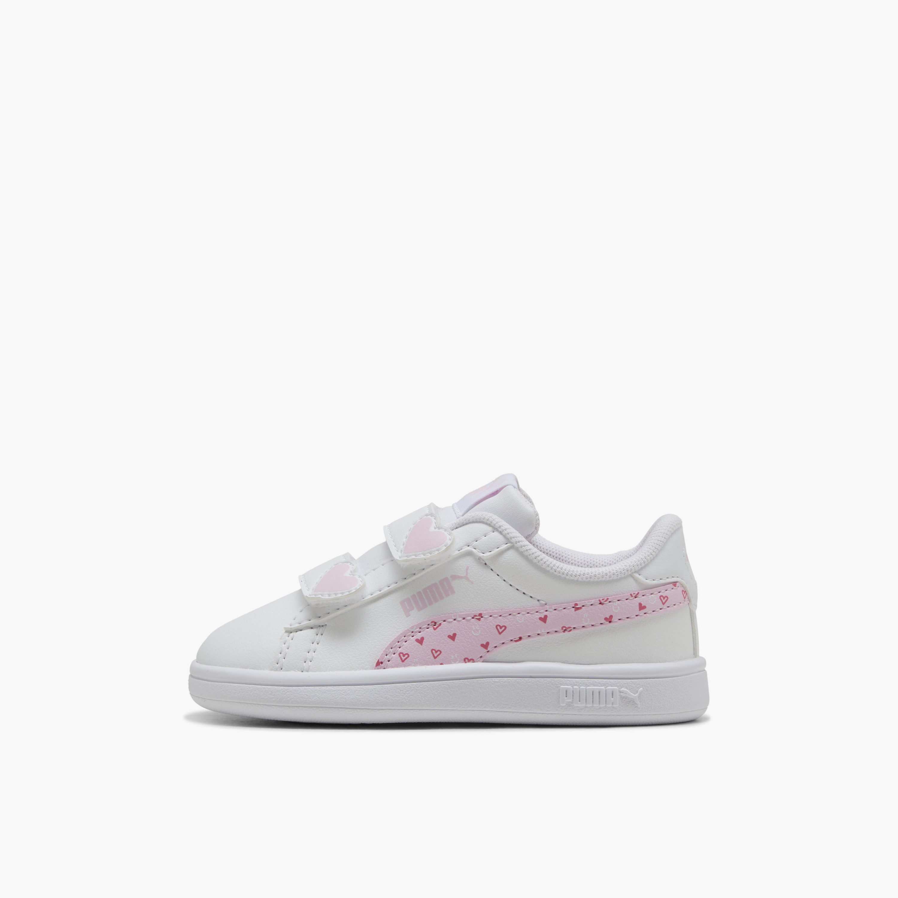 Puma Smash 3.0 Hearty V Sneakers with Hook & Loop Closure-baby-girls-shoes-closedshoes-image-3