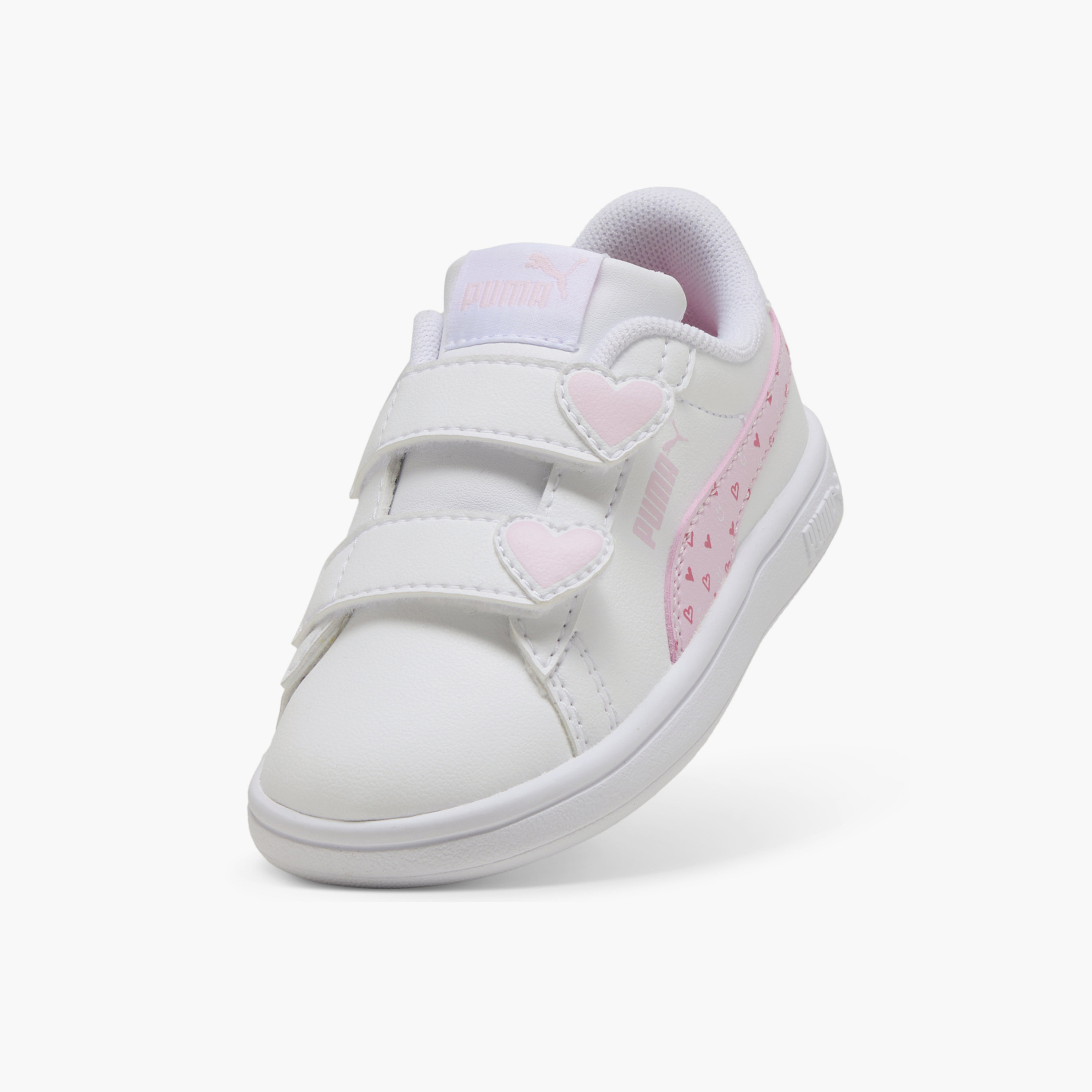 Puma Smash 3.0 Hearty V Sneakers with Hook & Loop Closure-baby-girls-shoes-closedshoes-image-5