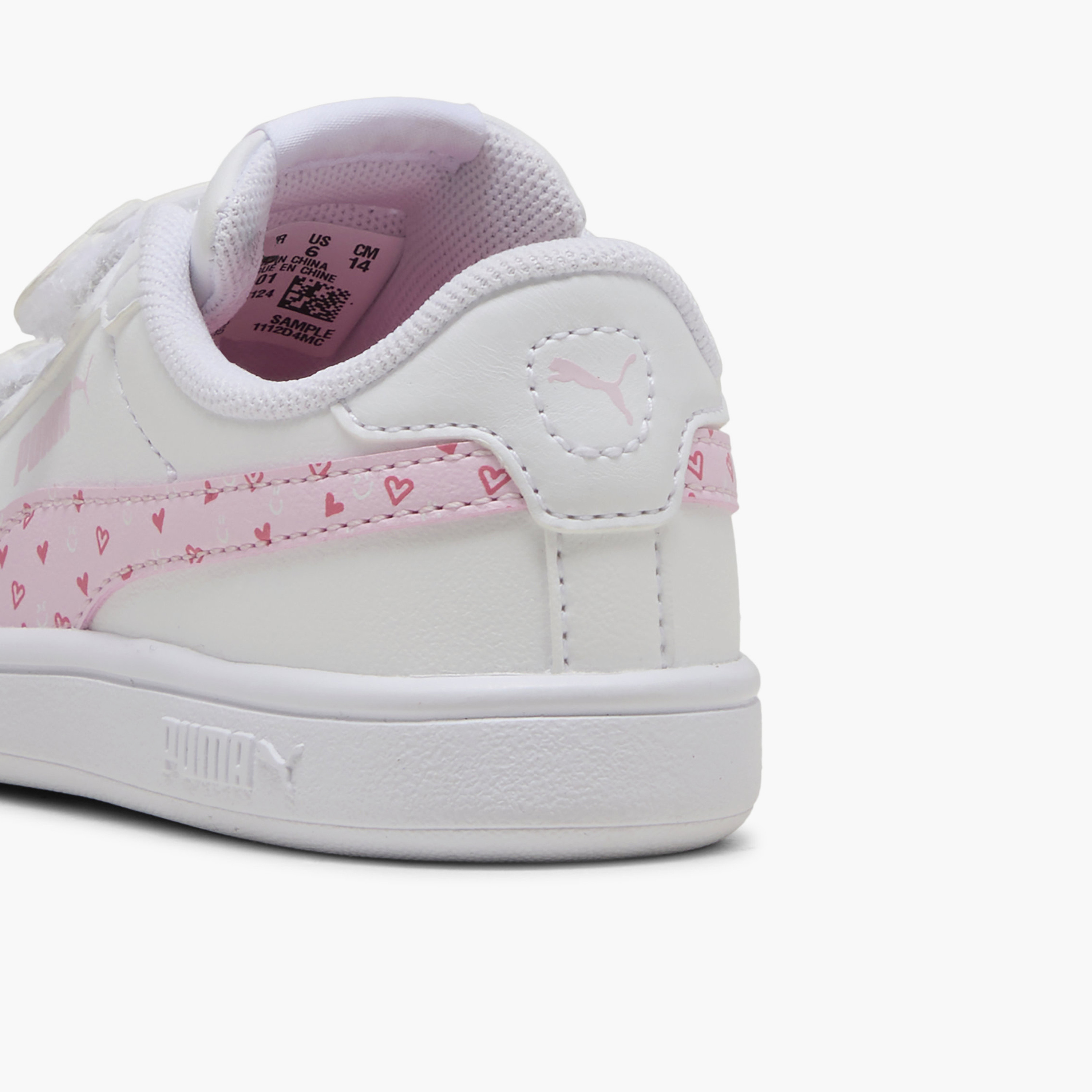 Puma Smash 3.0 Hearty V Sneakers with Hook & Loop Closure-baby-girls-shoes-closedshoes-image-6