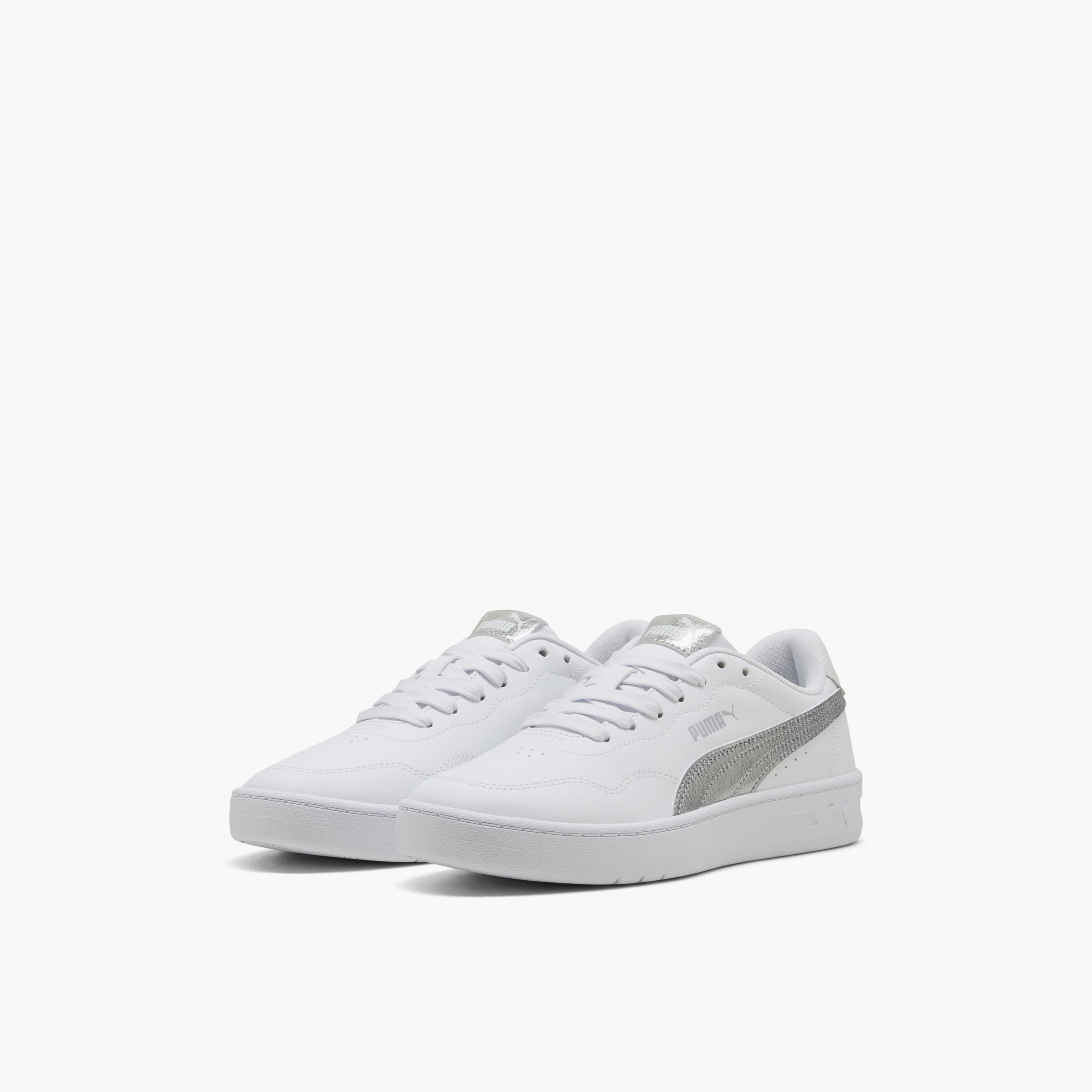Puma Women Court Lally Metallic Whisper Lace-Up Ankle Sneakers-sports-women-shoes-image-1