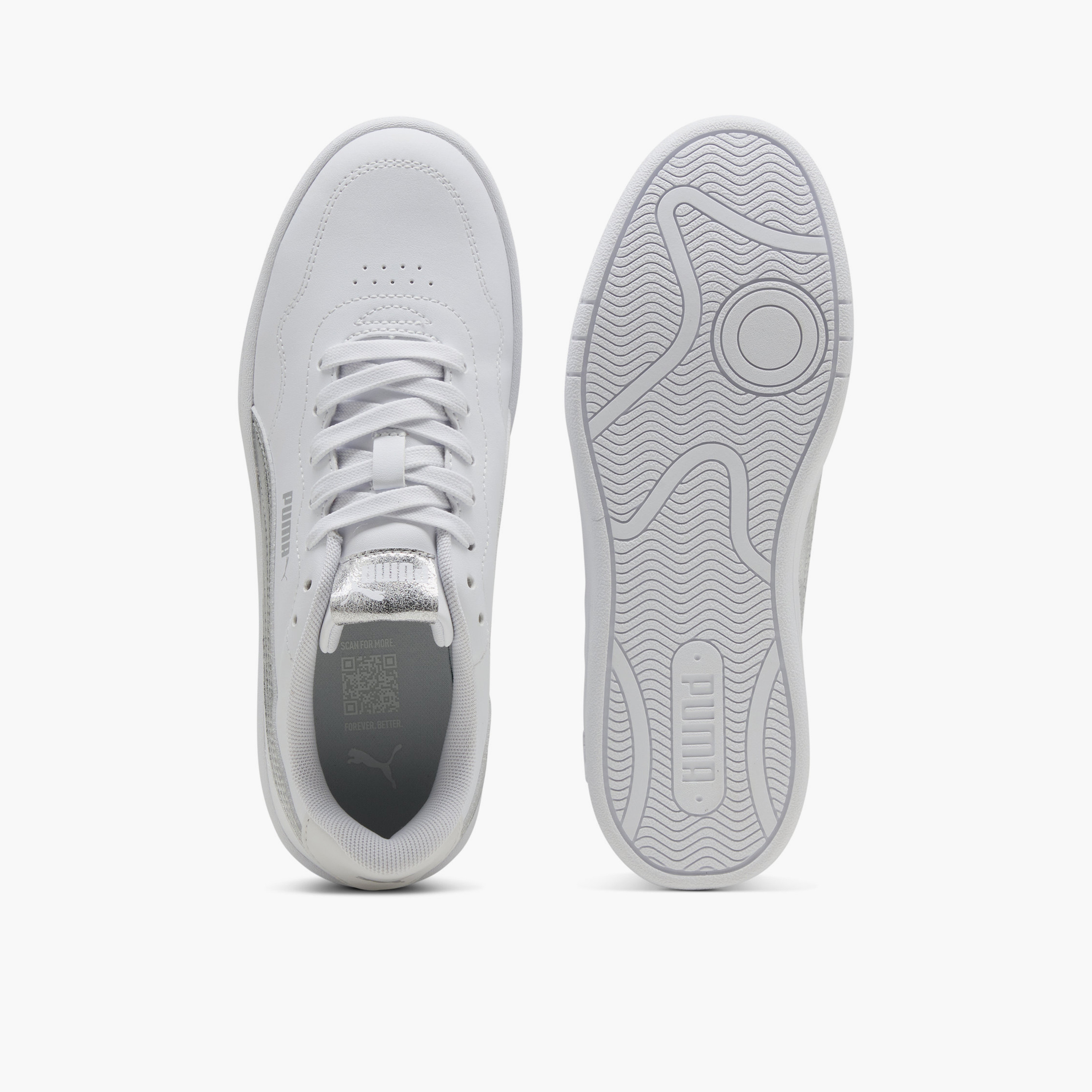 Puma Women Court Lally Metallic Whisper Lace-Up Ankle Sneakers-sports-women-shoes-image-4