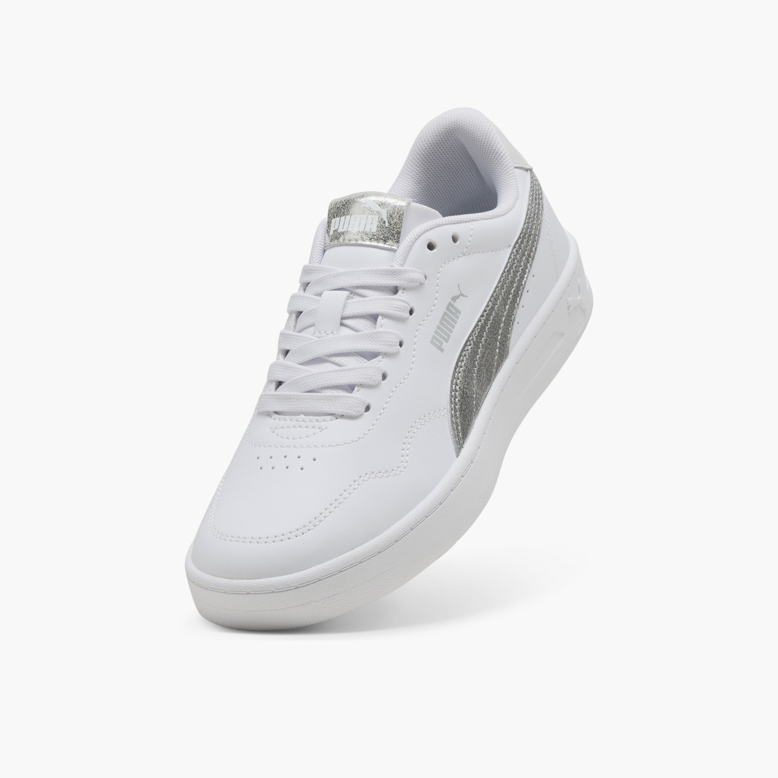 Puma Women Court Lally Metallic Whisper Lace-Up Ankle Sneakers-sports-women-shoes-image-5