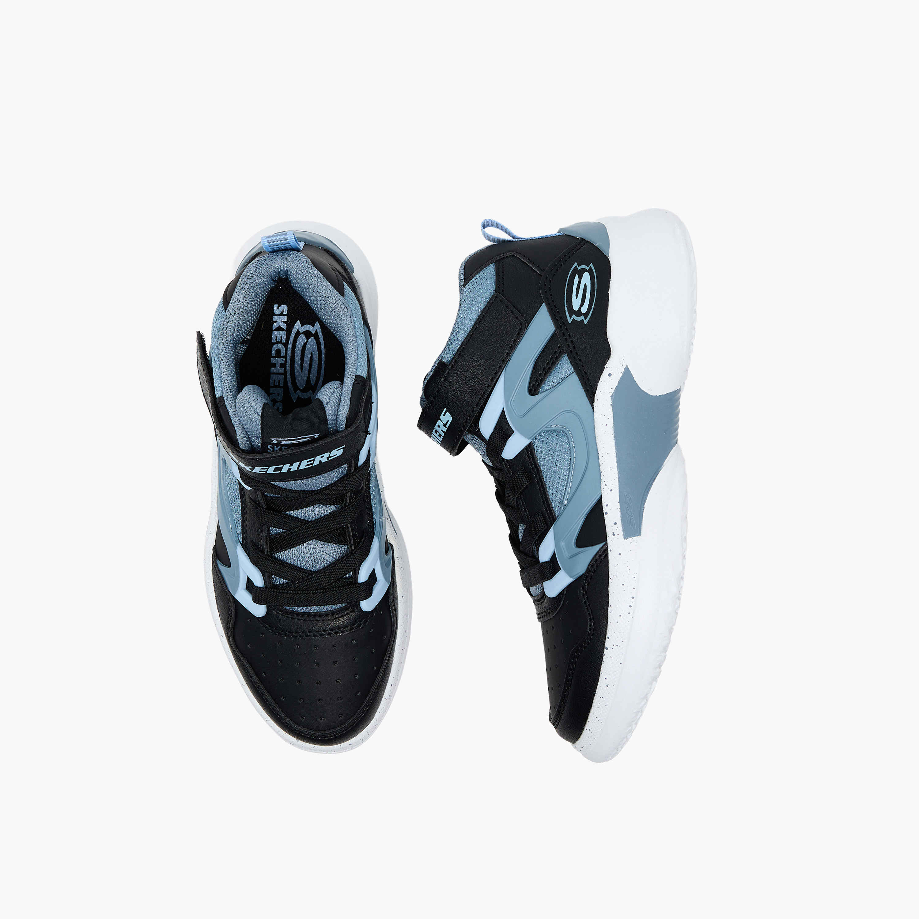 Skechers Boys Skx Court Hype Hook & Loop Cushioned Sole Basketball  Shoes-sports-boys-shoes-image-1