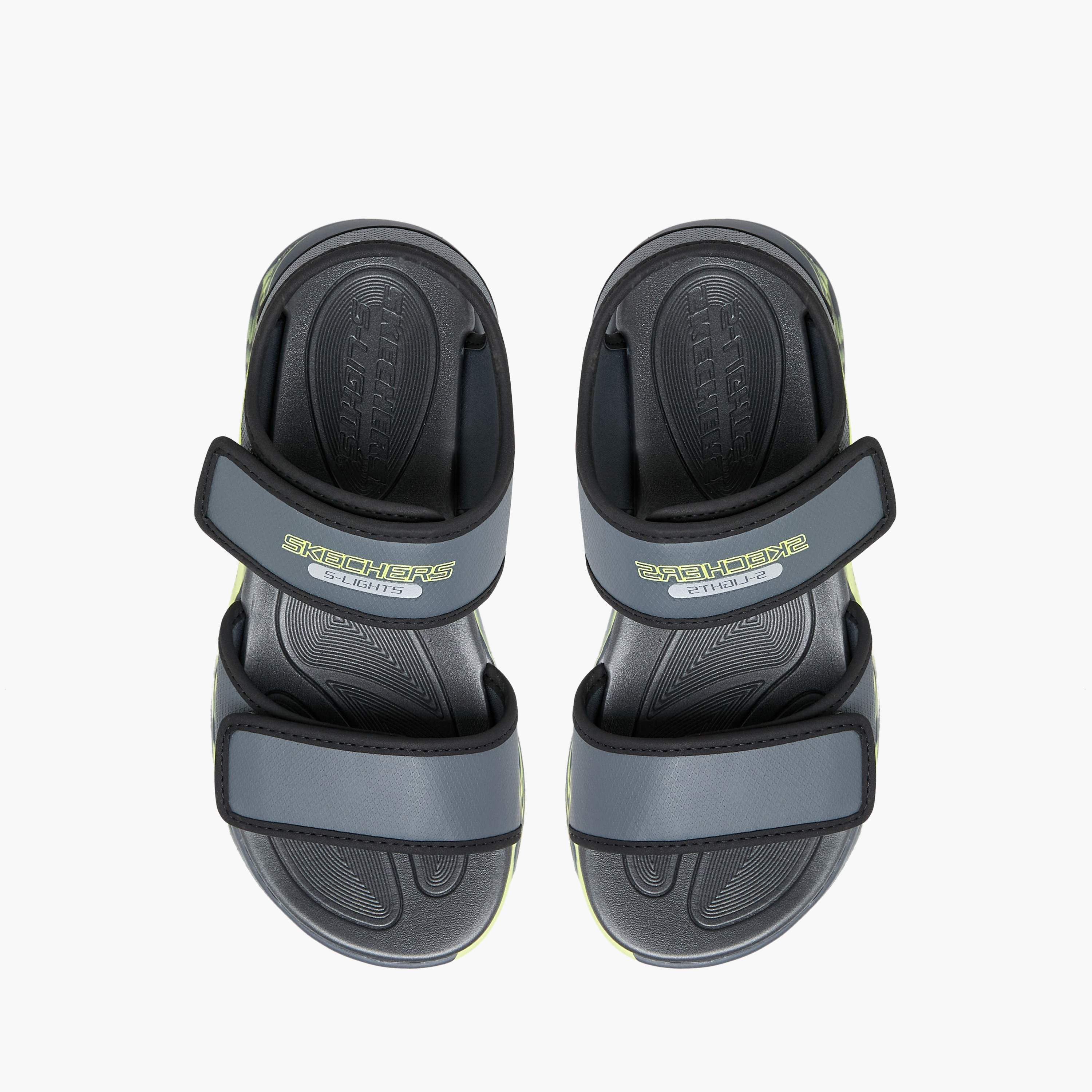 Skechers Boys' Sola Glow Hook & Loop Floaters 407032L | OE-boys-shoes-sandals-image-1