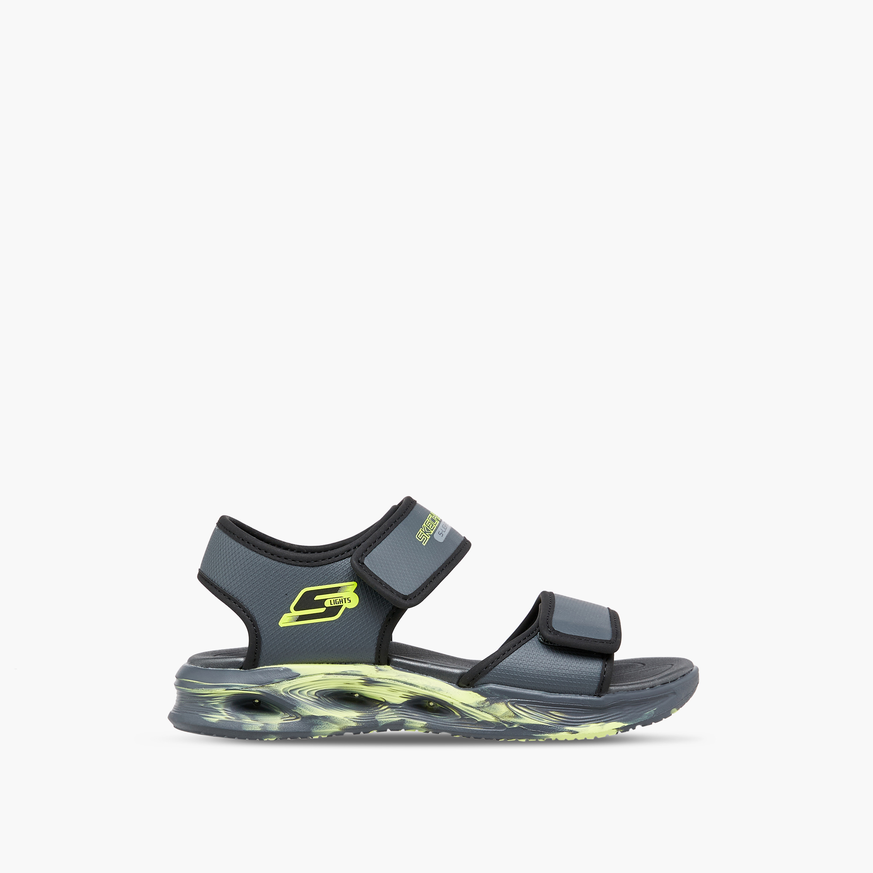 Skechers Boys' Sola Glow Hook & Loop Floaters 407032L | OE-boys-shoes-sandals-image-2