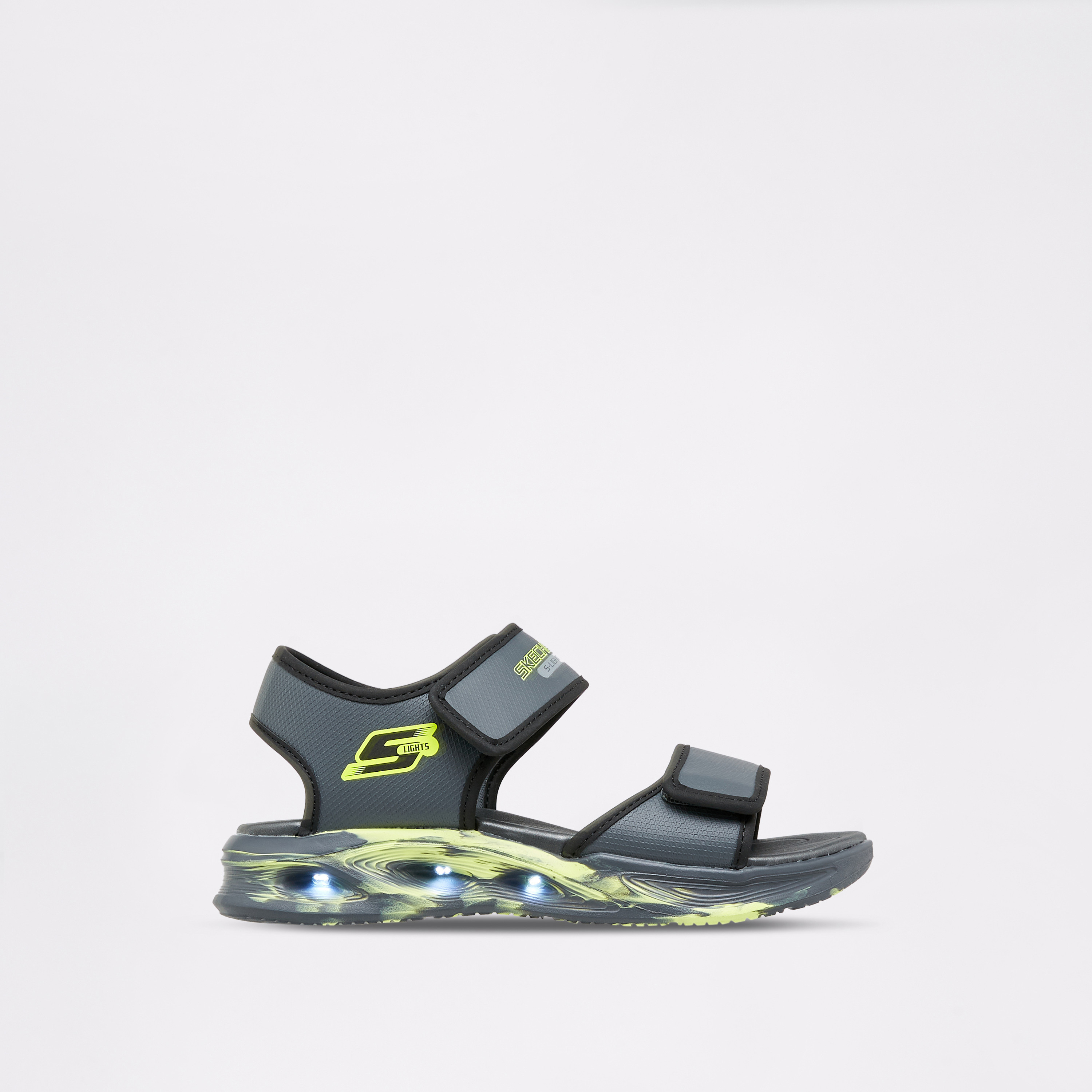 Skechers Boys' Sola Glow Hook & Loop Floaters 407032L | OE-boys-shoes-sandals-image-3