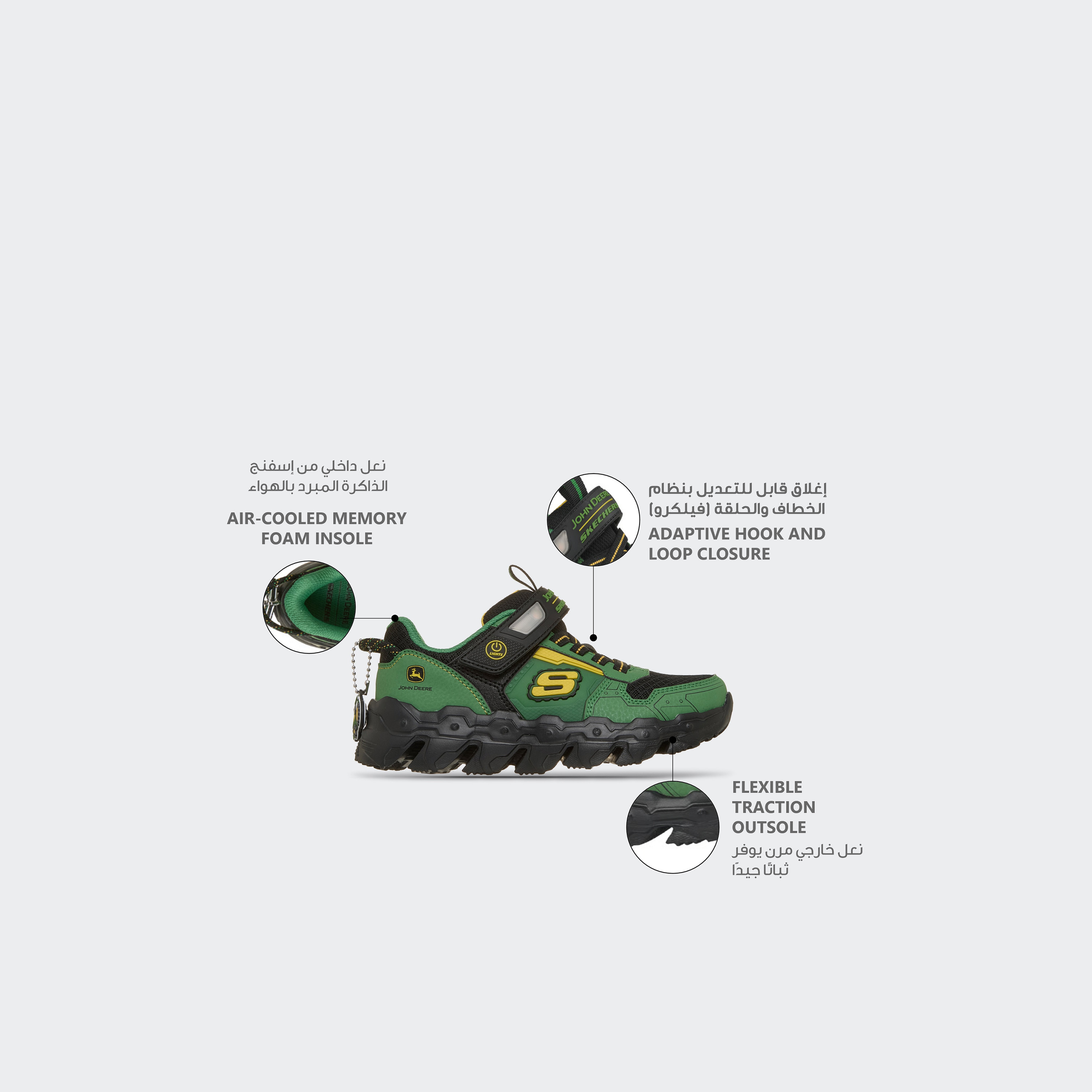 حذاء سنيكرز ميجا-فليكس لايت بكاحل وشريط إغلاق لاصق للأولاد من سكيتشرز-boys-shoes-sneakers-image-2