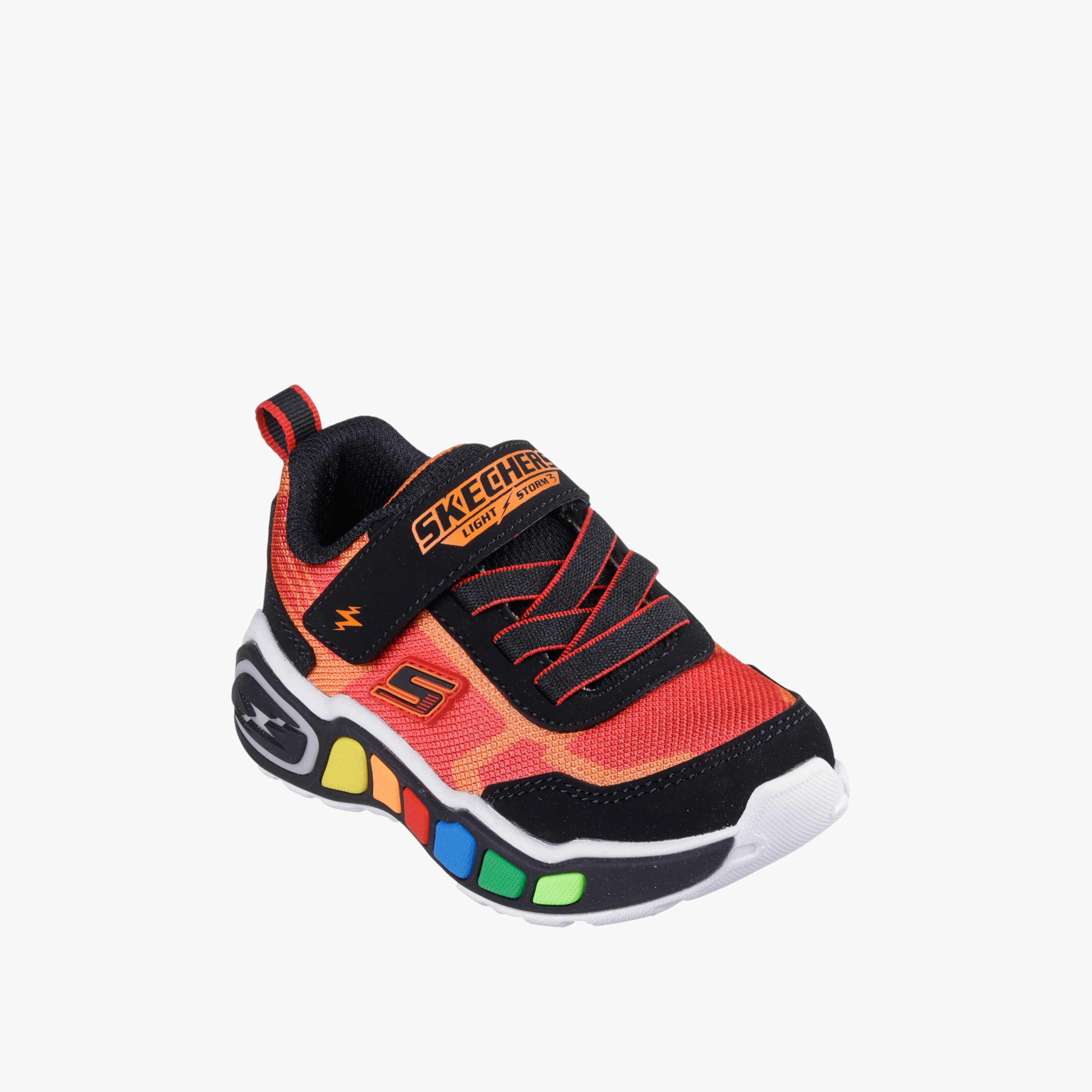 Skechers Boys' PLAY SCENE Sneakers with Hook and Loop Closure - 407606N-BKRD-boys-shoes-sneakers-image-1