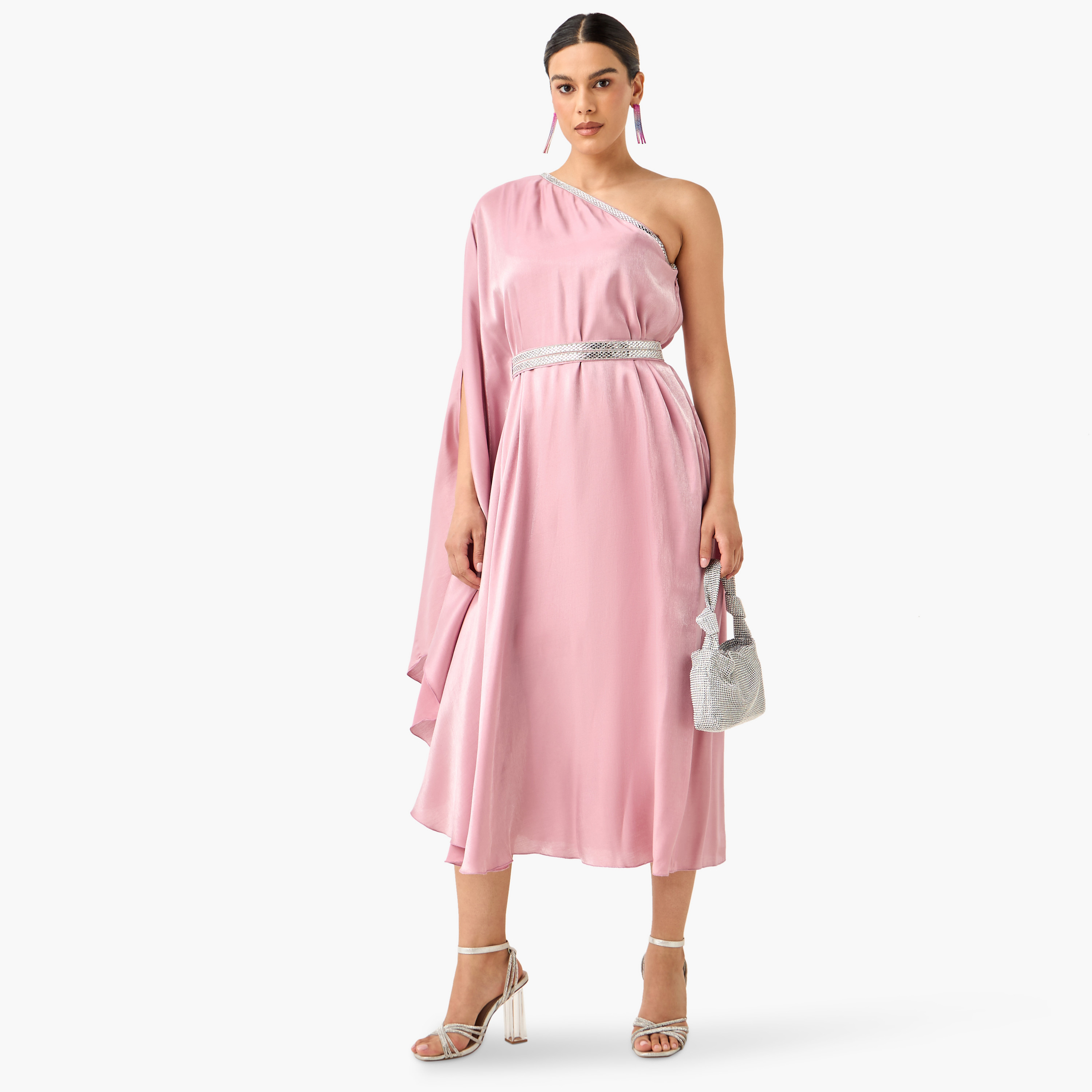 فستان بكتف واحد مزيّن من جولدن أبل-women-clothing-dresses-image-6