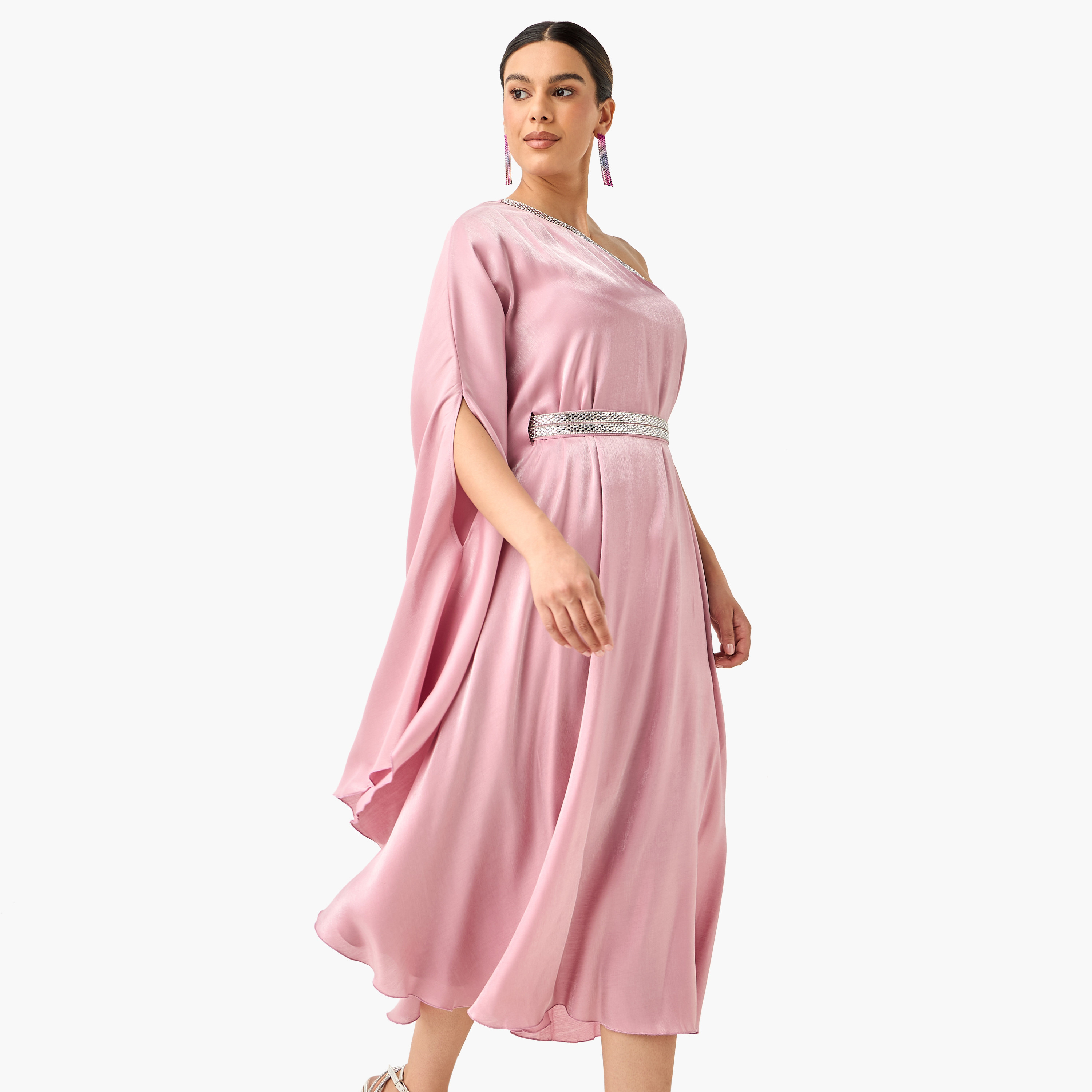 فستان بكتف واحد مزيّن من جولدن أبل-women-clothing-dresses-image-7