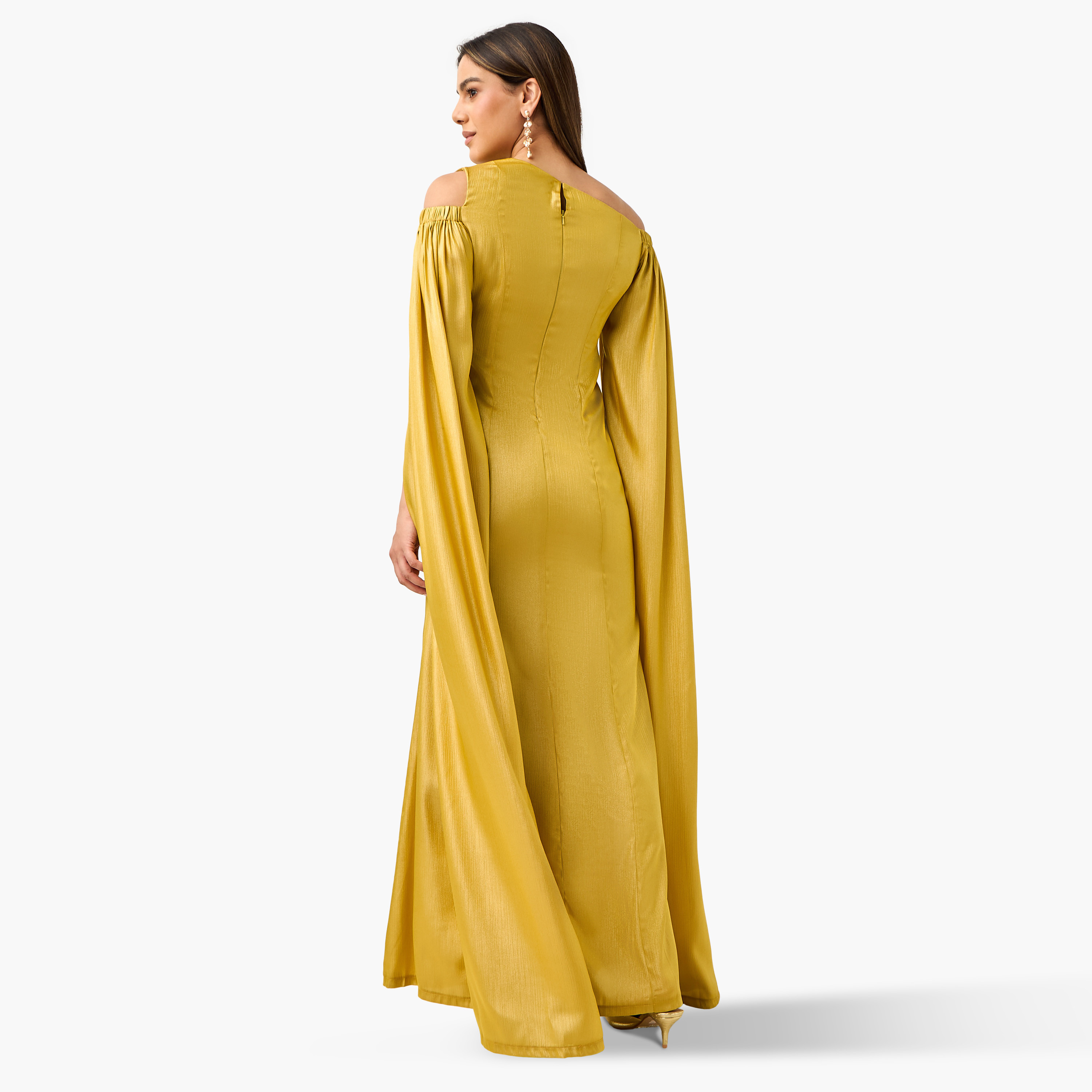 فستان ماكسي سادة بكتف واحد من جولدن أبل-women-clothing-dresses-image-3