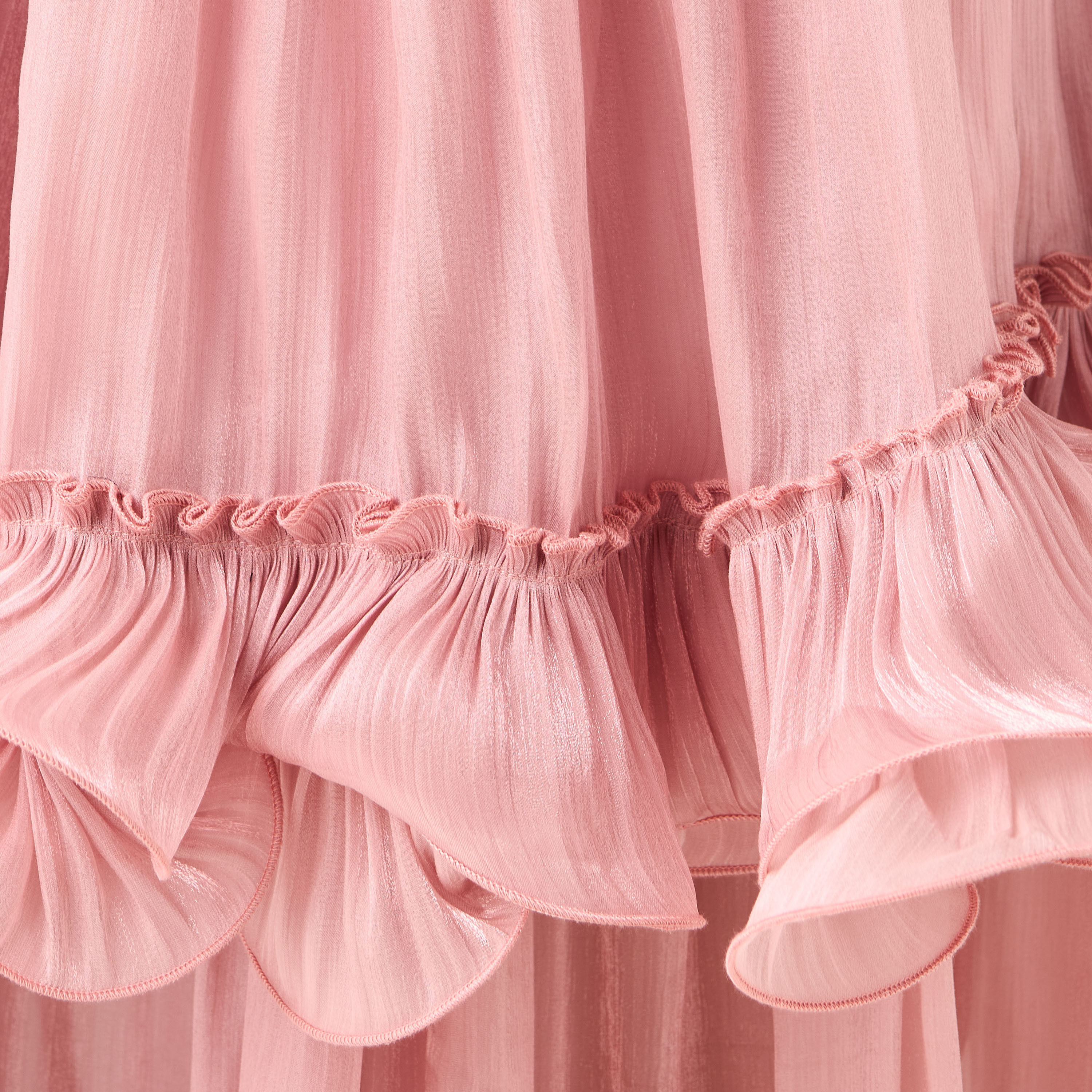 فستان بتفاصيل كشكش وياقة بفيونكة وأكمام منفوخة من جولدن آبل-women-clothing-dresses-image-10