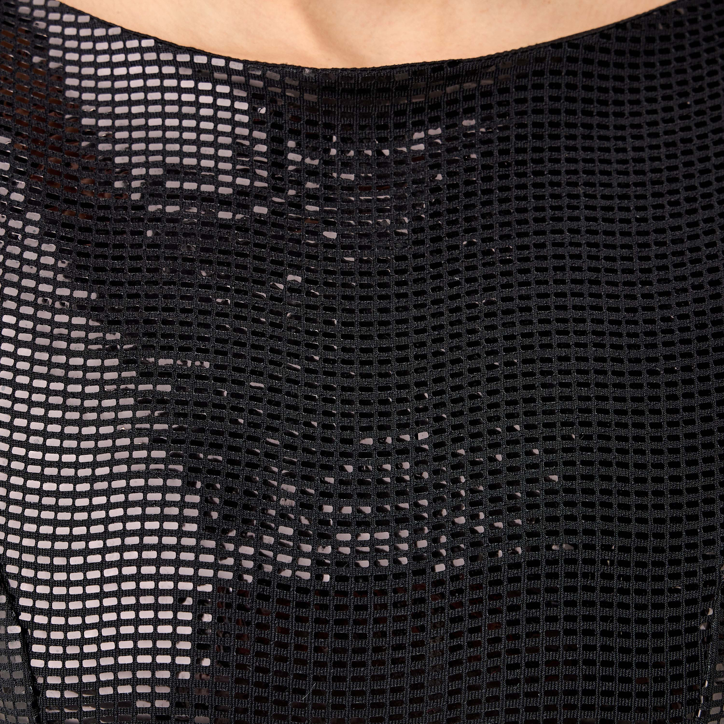 Golden Apple Sequin Embellished Maxi Dress with Boat Neck and Slit Detail-women-clothing-dresses-image-5