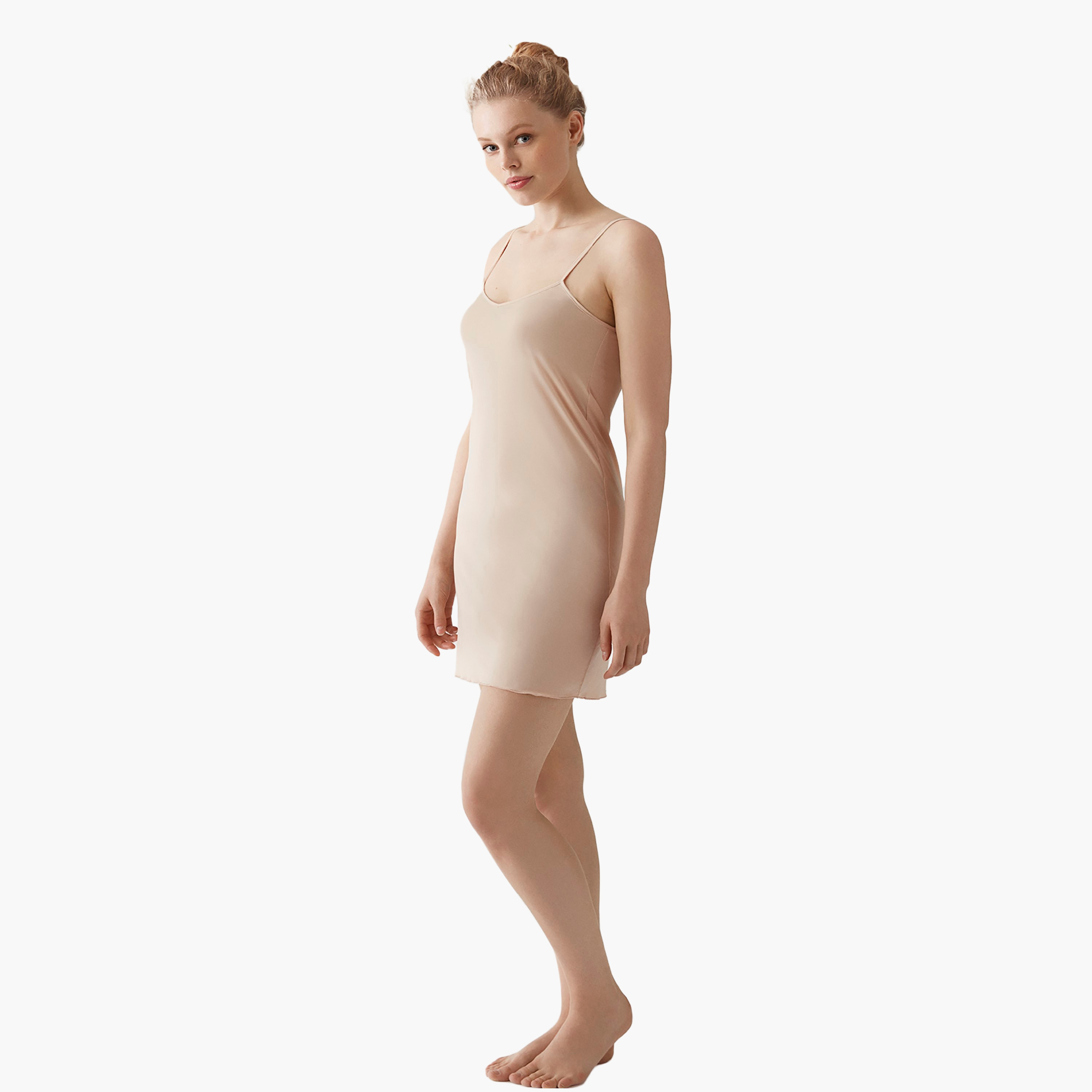 فستان نوم نسائي بدون أكمام بحزام كتف سادة من بيني موود-women-clothing-nightwear-nighties-image-1
