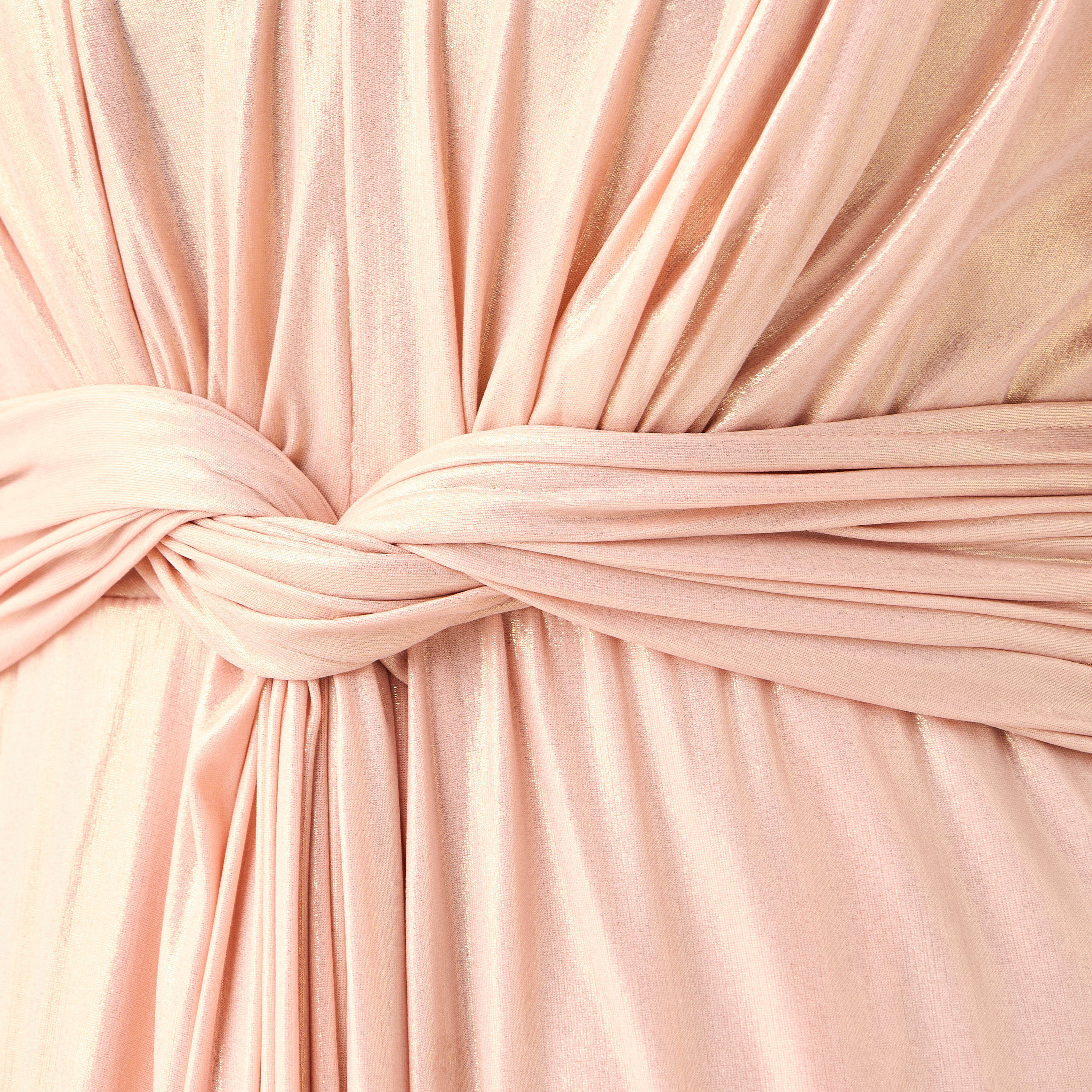 فستان بياقة V وأكمام واسعة وعقدة من جولدن آبل-women-clothing-dresses-image-5