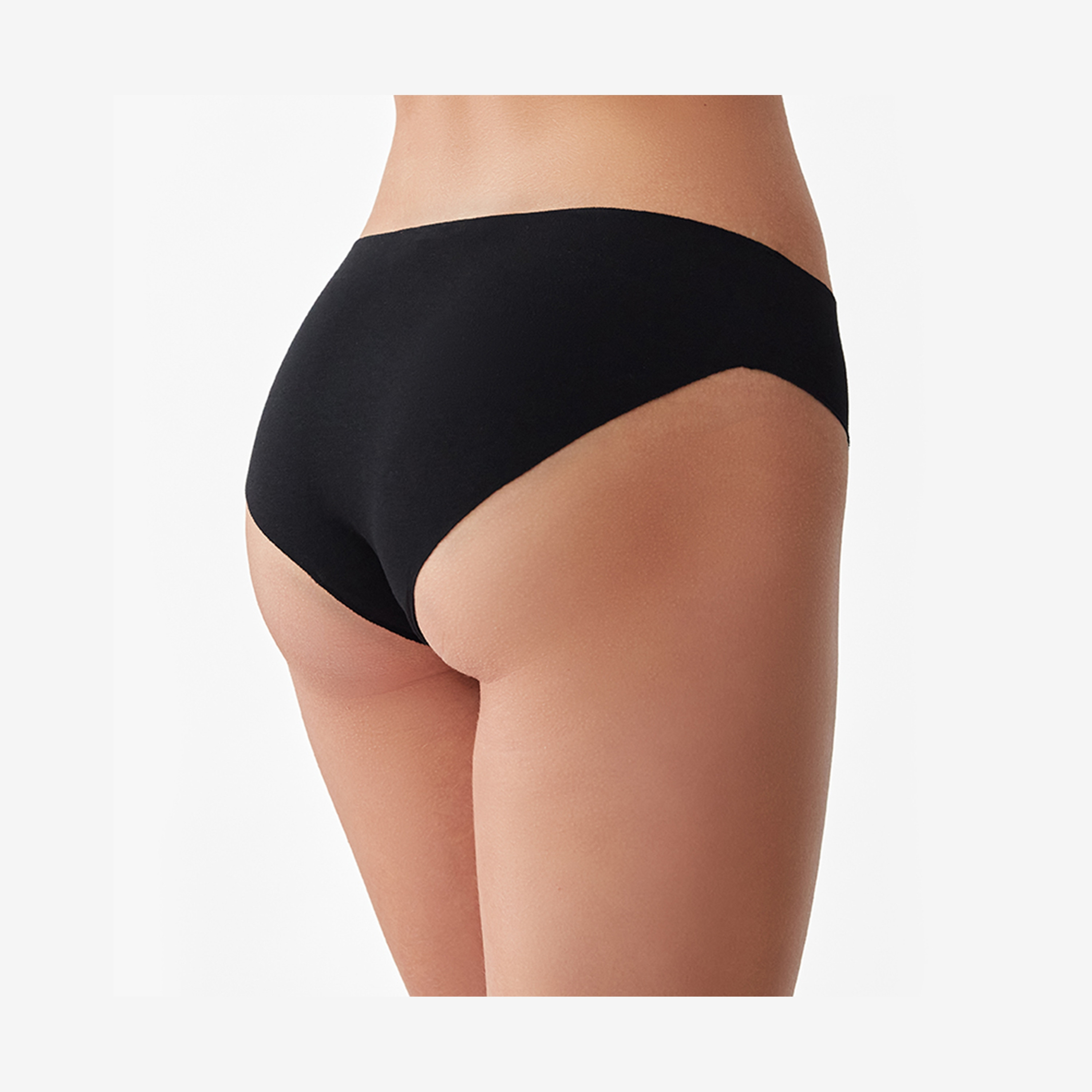 عبوة من قطعتين من سراويل داخلية نسائية بيكيني سوداء وبيج بدون درزات من بيني مود-women-clothing-lingerie-panties-image-4